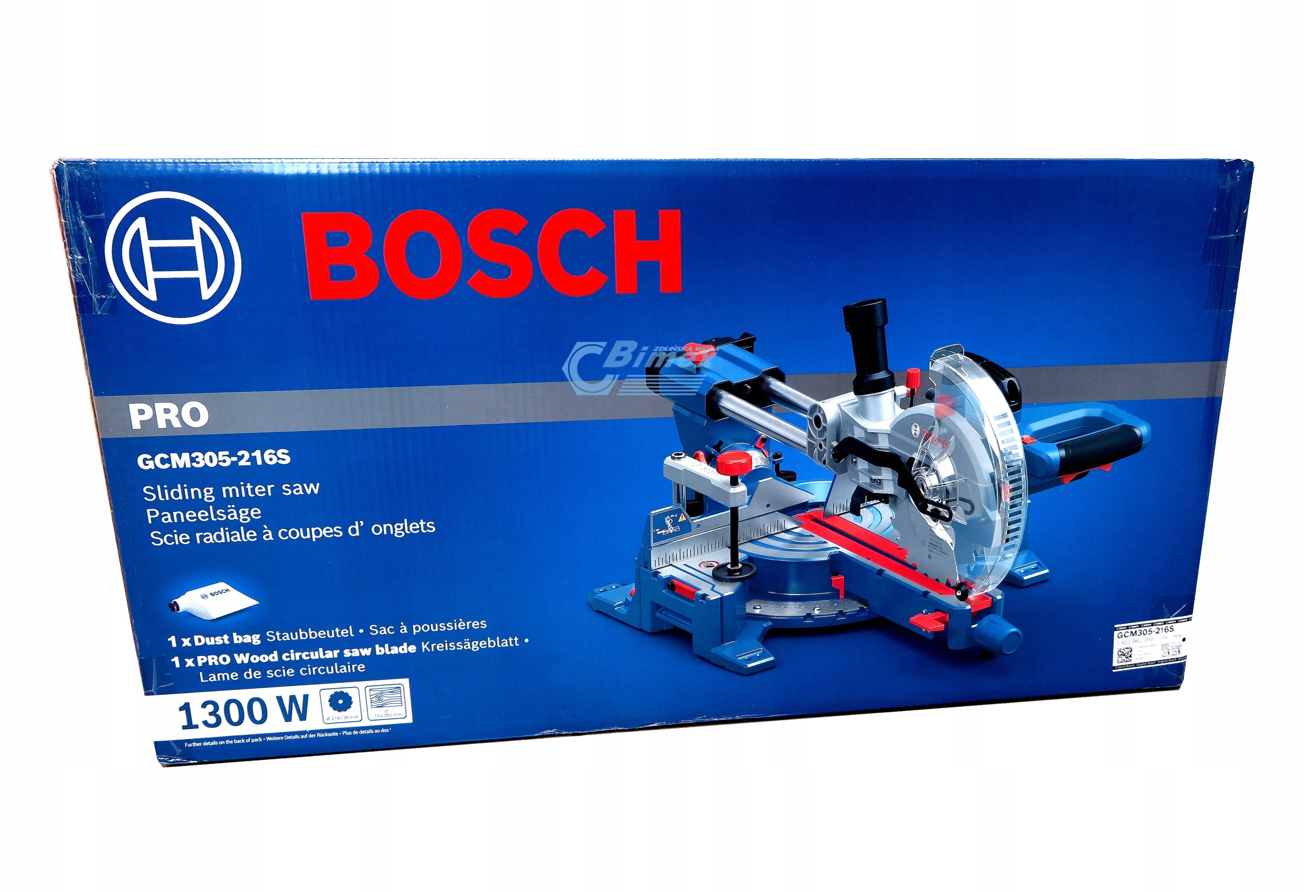 Miter saw with feed BOSCH GCM 305-216S 0601B61000 216mm 1300W Manufacturer code 0601B61000