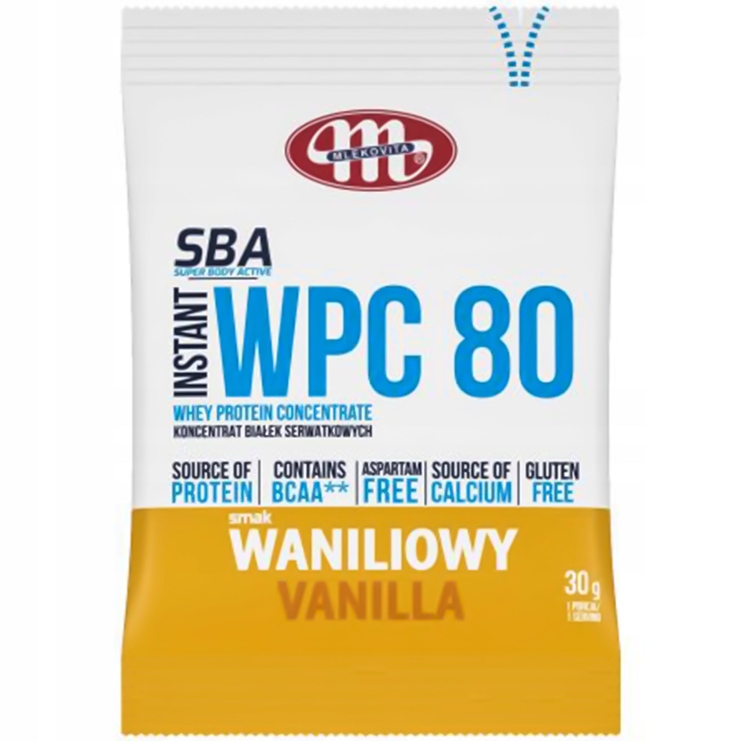 Mlekovita protein supplement 30g protein concentrate WPC 80 vanilla flavor