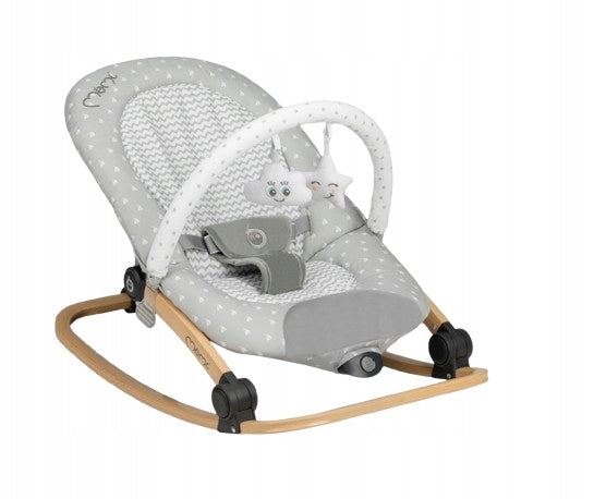 MoMi Lumiwood Baby Rocker Deckchair Grey Stars Manufacturer code Lumiwood
