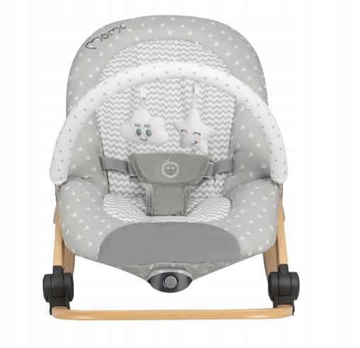 MoMi Lumiwood Baby Rocker Deckchair Grey Stars