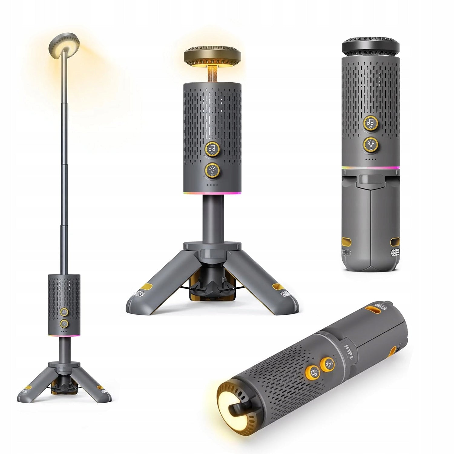 Mobile Camping Lamp with Bluetooth Speaker Portable 1Mii R7