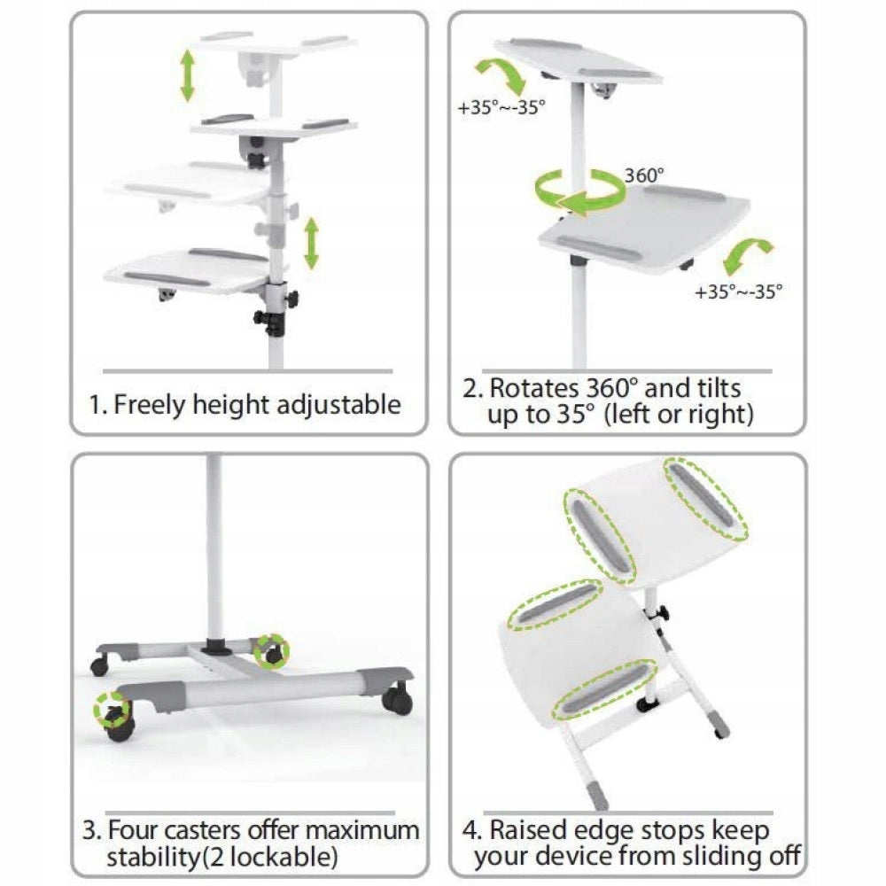 Mobile Presentation Table for Projector with Shelf High Techly EAN (GTIN) 8057685309593