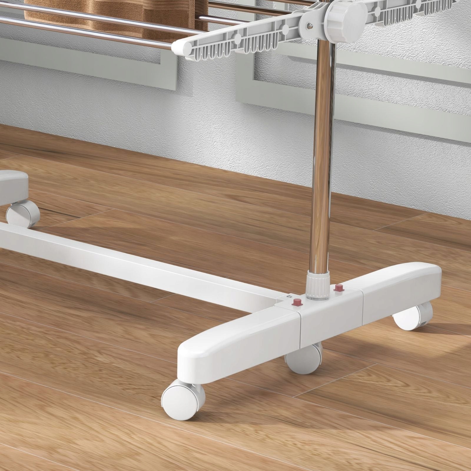 Mobile laundry rack on wheels, 4 levels, foldable, 142 x 55 x 172 c Kind Balcony
