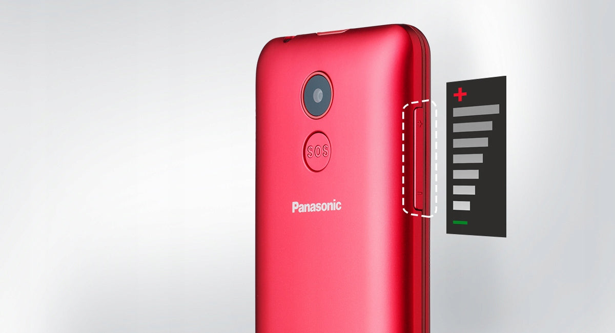 Mobile phone Panasonic KX-TU155EXBN For seniors 2,4 red Manufacturer code KX-TU155EXRN