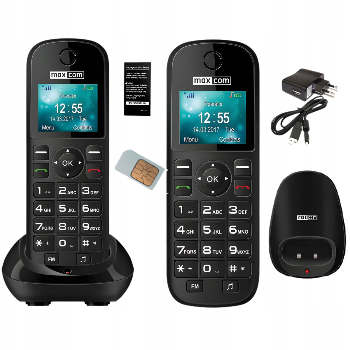Mobile phone for senior MAXCOM MM35 SE large keys font ,menuPL Charger included yes