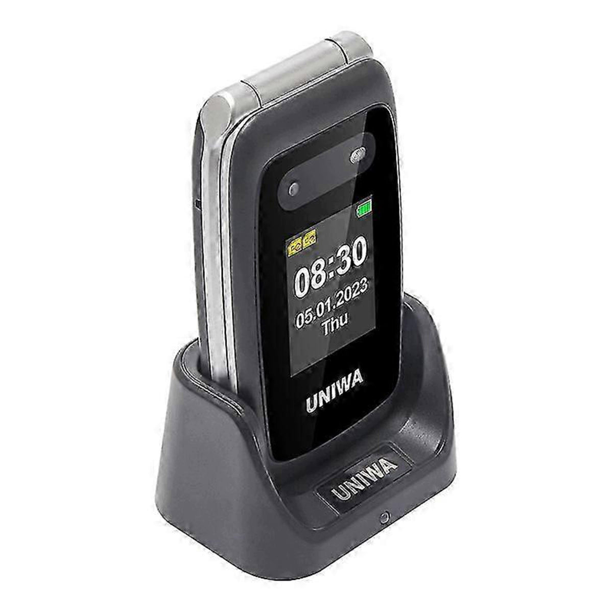 Mobile senior phone Uniwa V202T 48 MB / 128 MB 4G (LTE) black Charger included yes