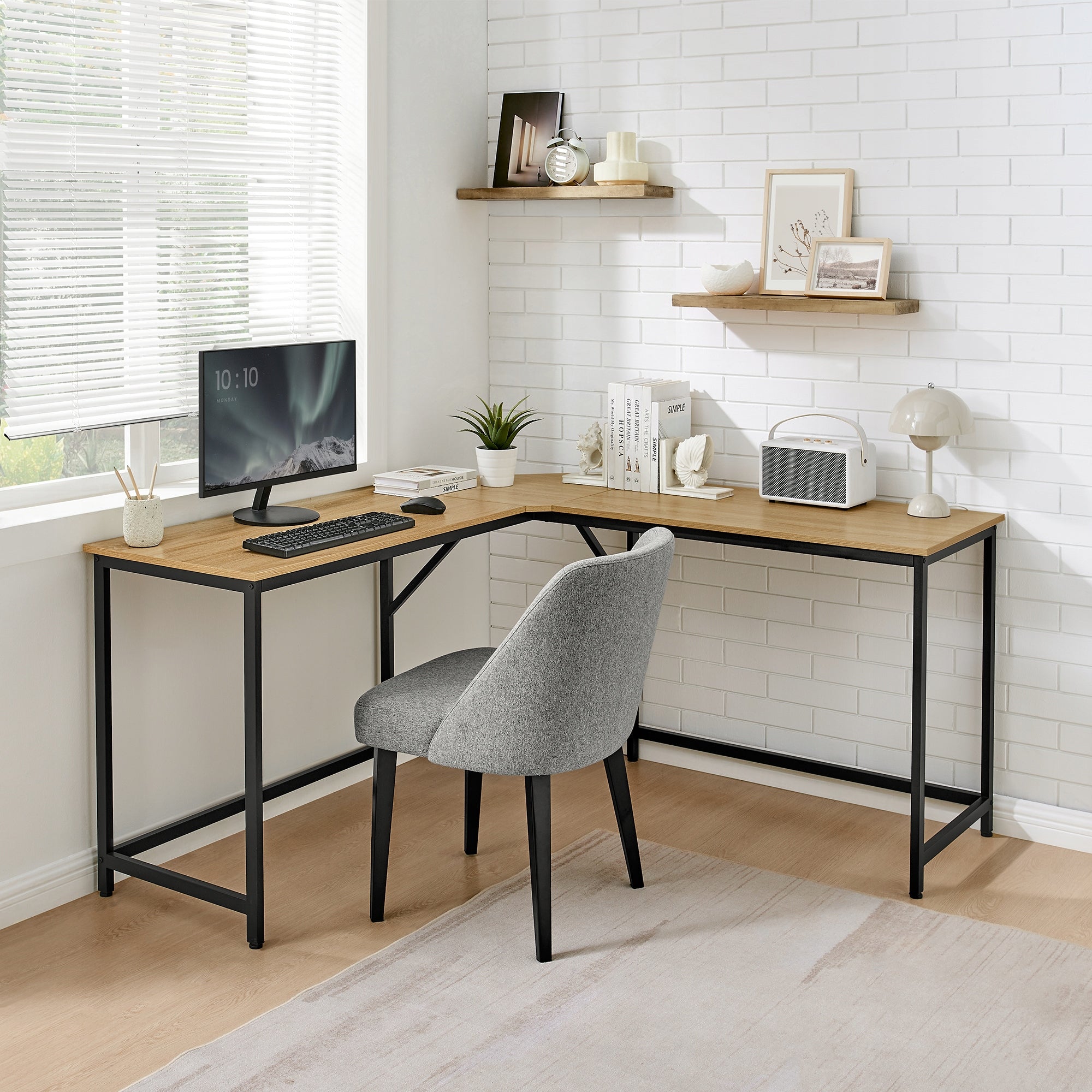 Modern Corner Desk for Sonoma Cabinet Room Brand MUFART