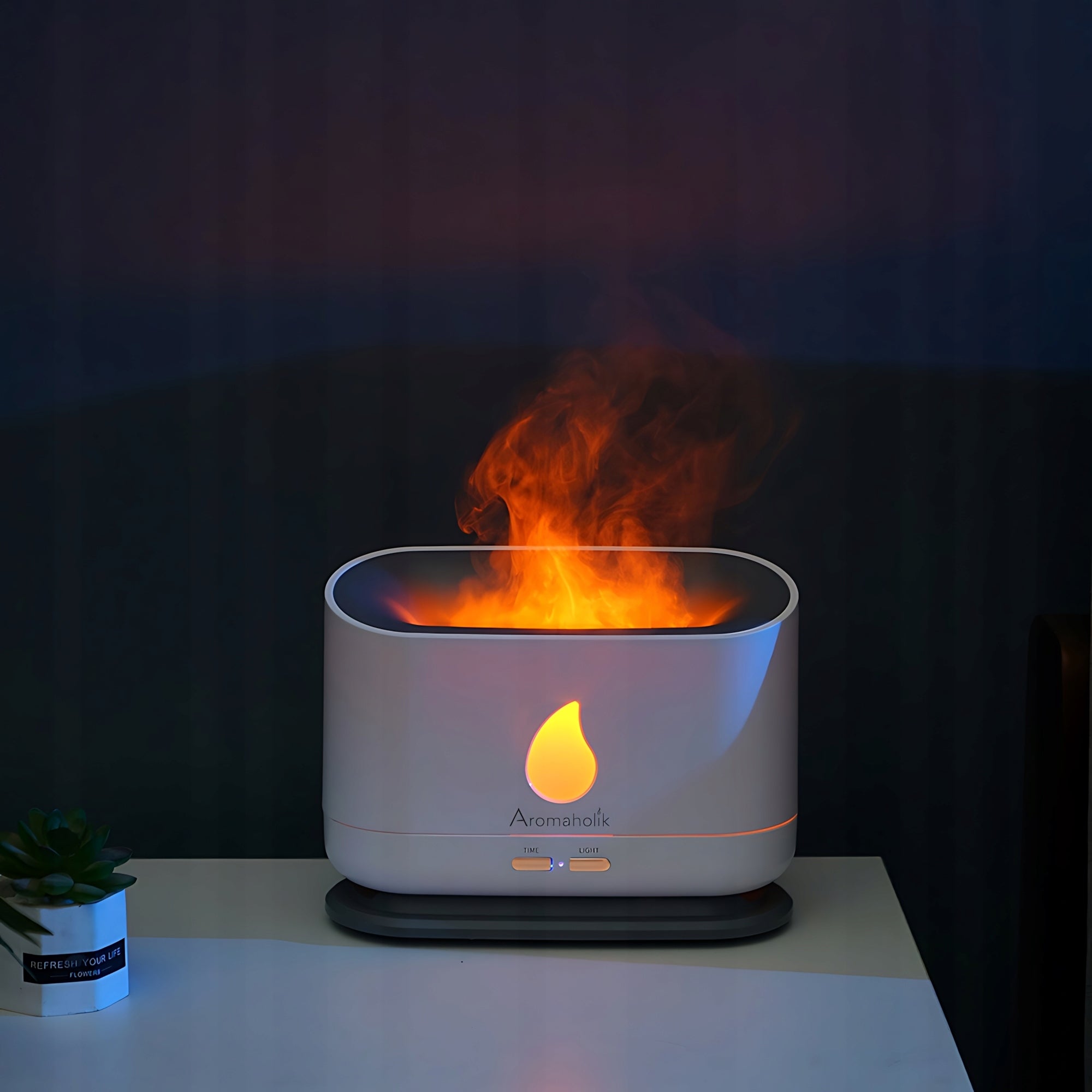 Modern LED Air Humidifier USD Evaporation Dominant color white