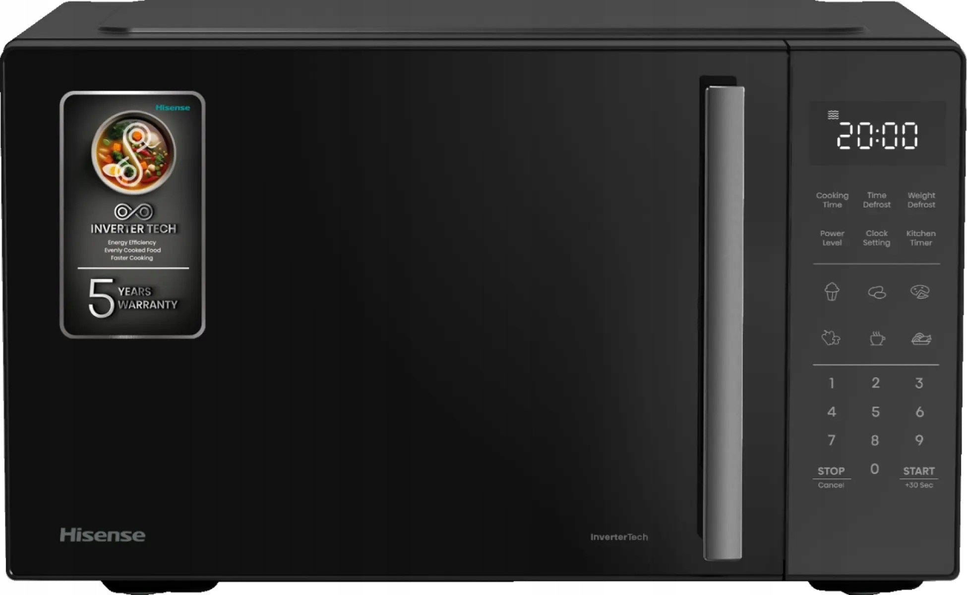 Modern Microflave Stove Black 900W Black Touch Control