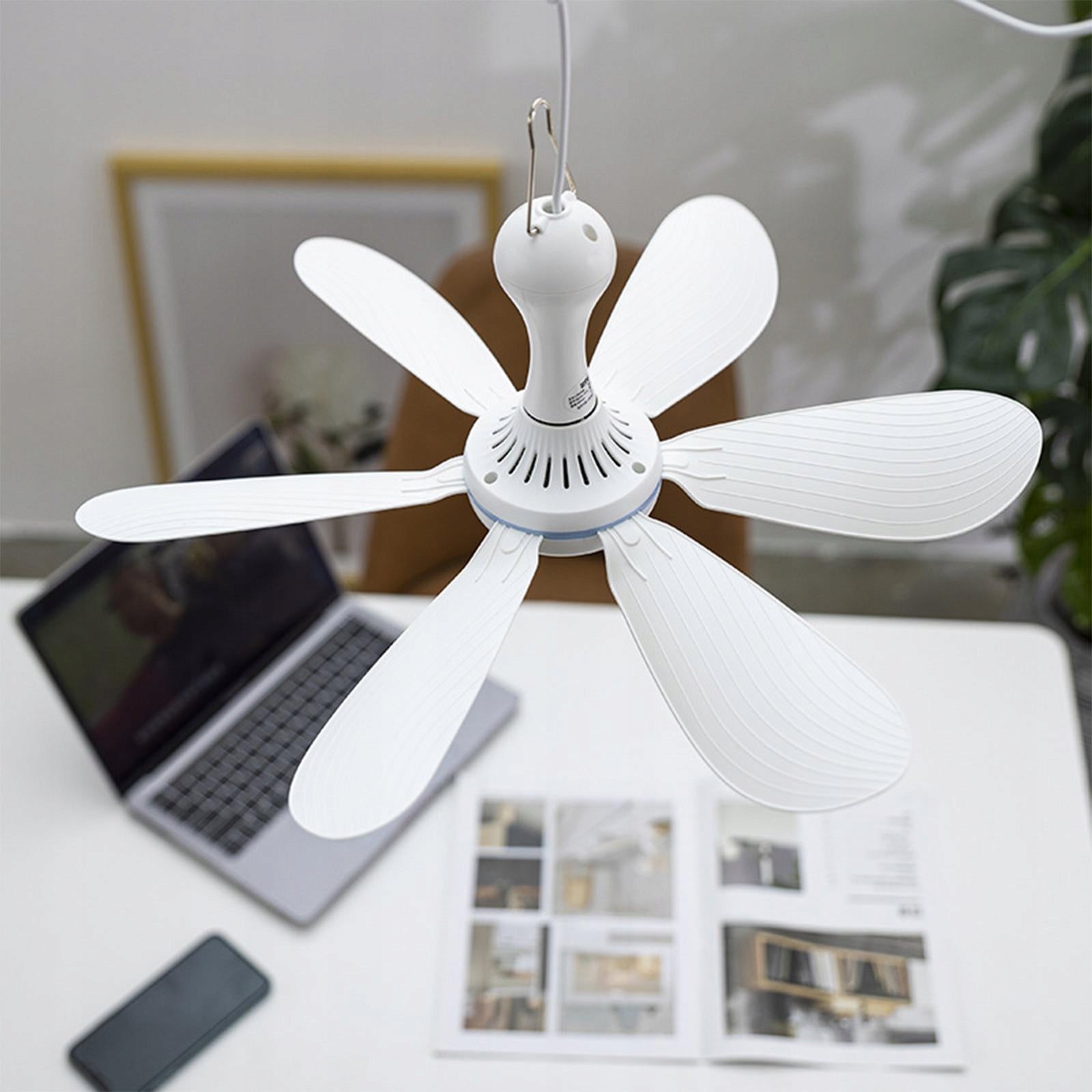 Modern Mini USB Ceiling Fan Hanging Quiet Dominant color not applicable
