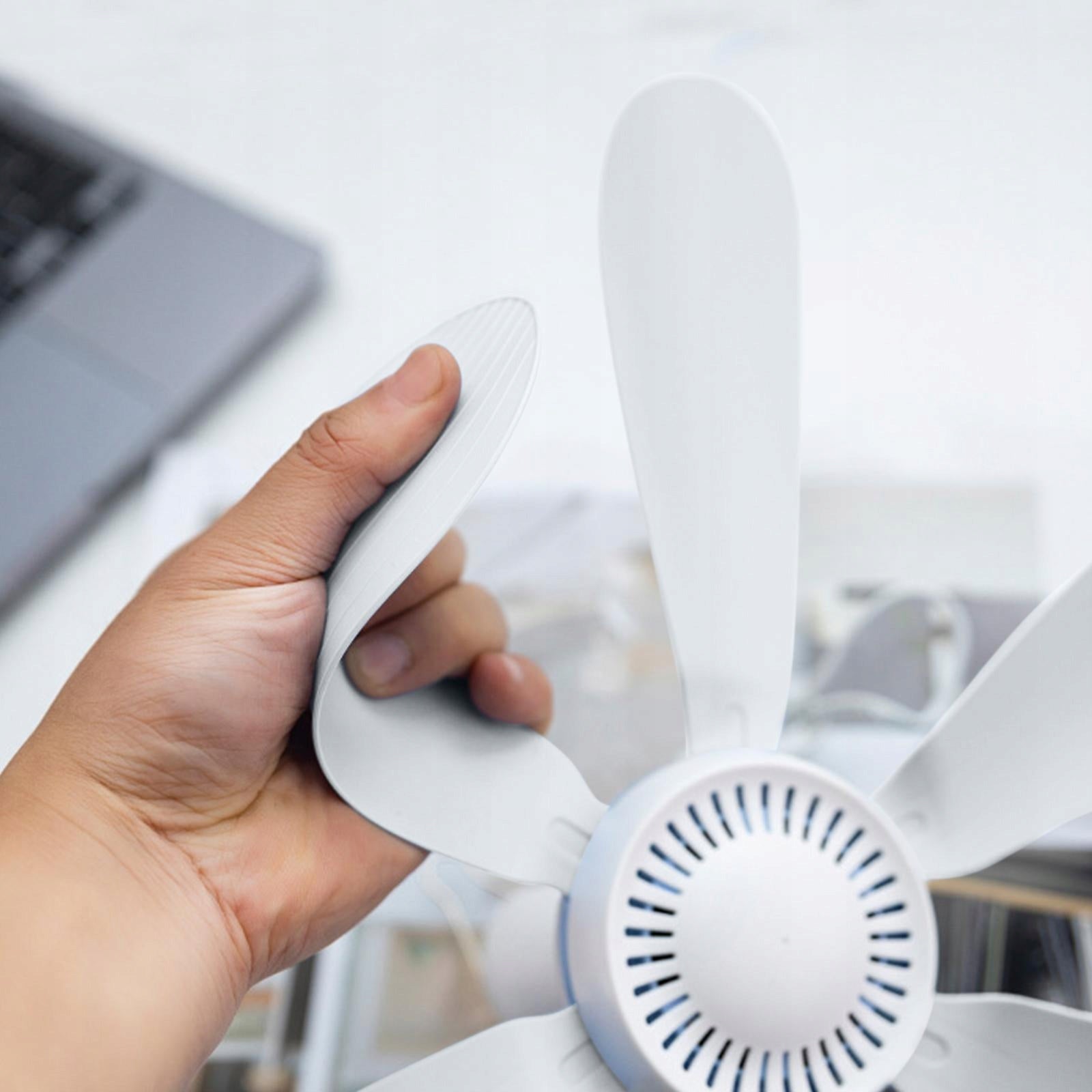 Modern Mini USB Ceiling Fan Hanging Quiet Operating modes other