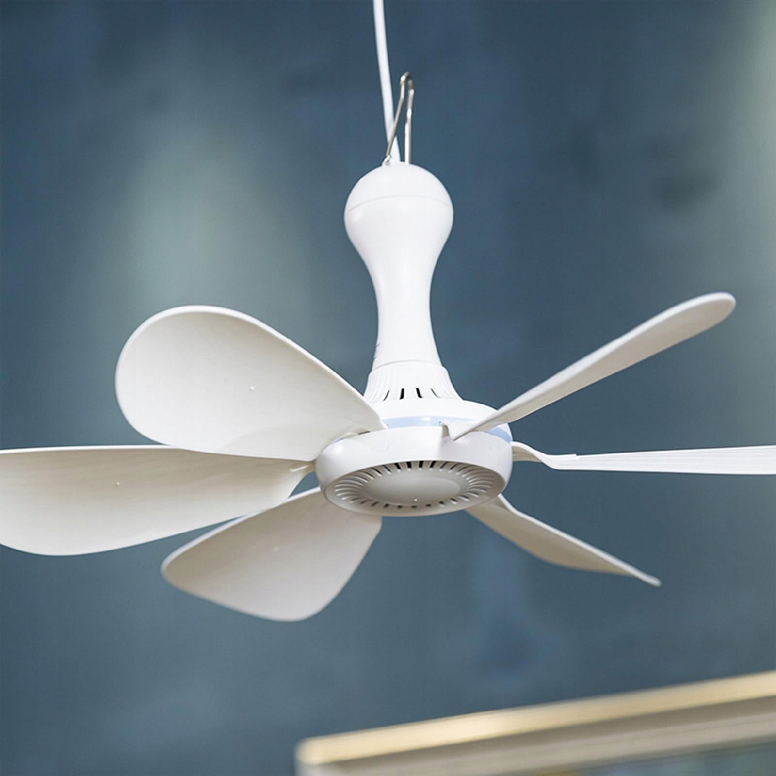Modern Mini USB Ceiling Fan Hanging Quiet Power 1 W