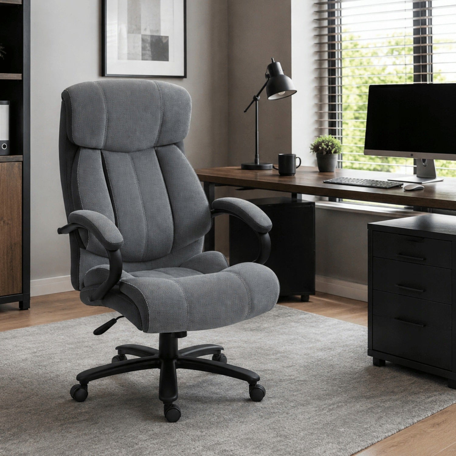 Modern Office Chair Swivel For Desk TILT Grey IDYLL Brand MONOVO
