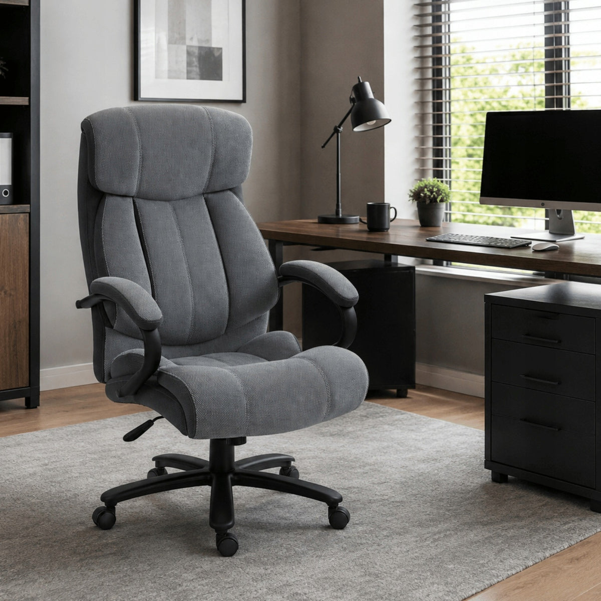 Modern Office Chair Swivel For Desk TILT Grey IDYLL Brand MONOVO