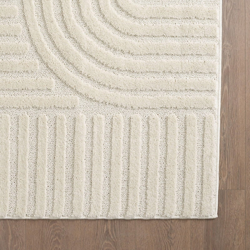 Modern carpet for bedroom living room 3D cream 140 cm x 200 cm certificate Manufacturer code ART1402001121CREAM