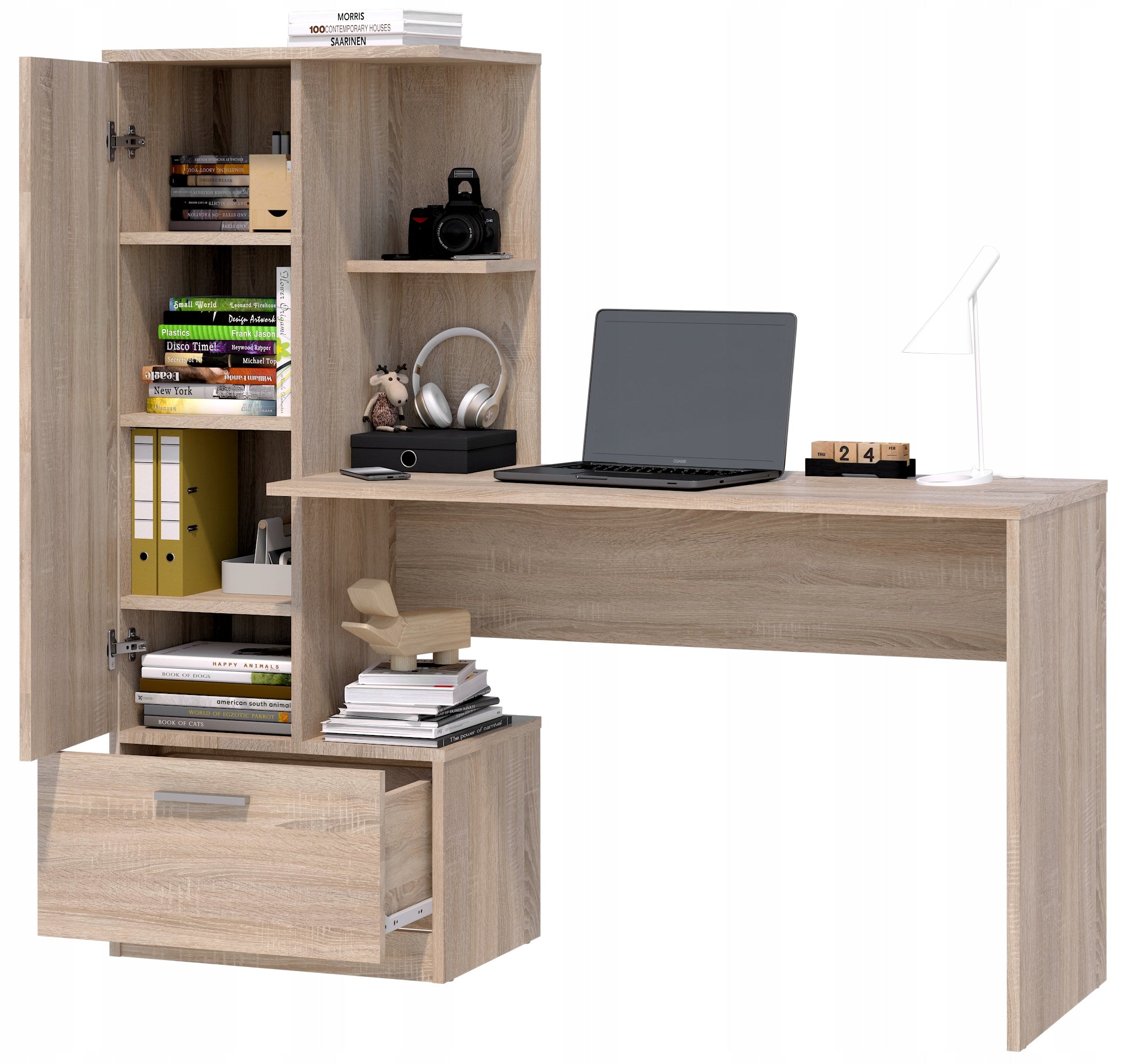 Modern desk with bookcase REGI SONOMA BOOKCASE DESK DRAWER HANDLES STYLE