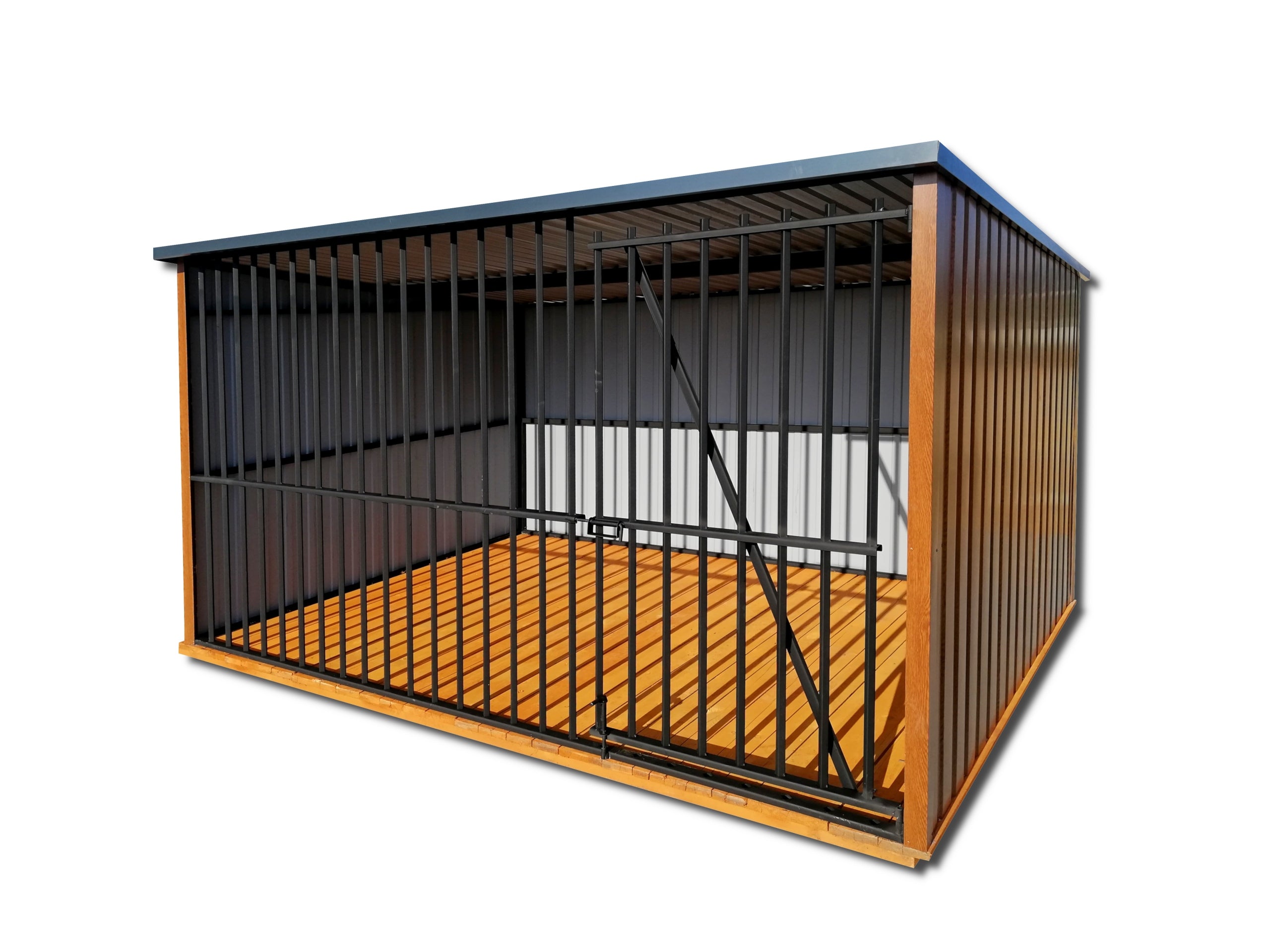 Modern dog playpen made of wood-like sheet 3x2m, playpen with floor Brand Stal-Pol