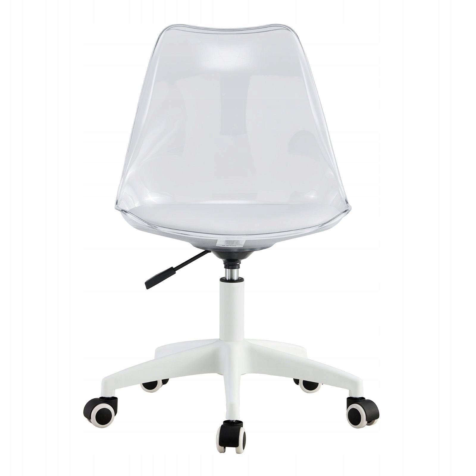 Modern office chair, transparent backrest, PU Furniture depth 54 cm