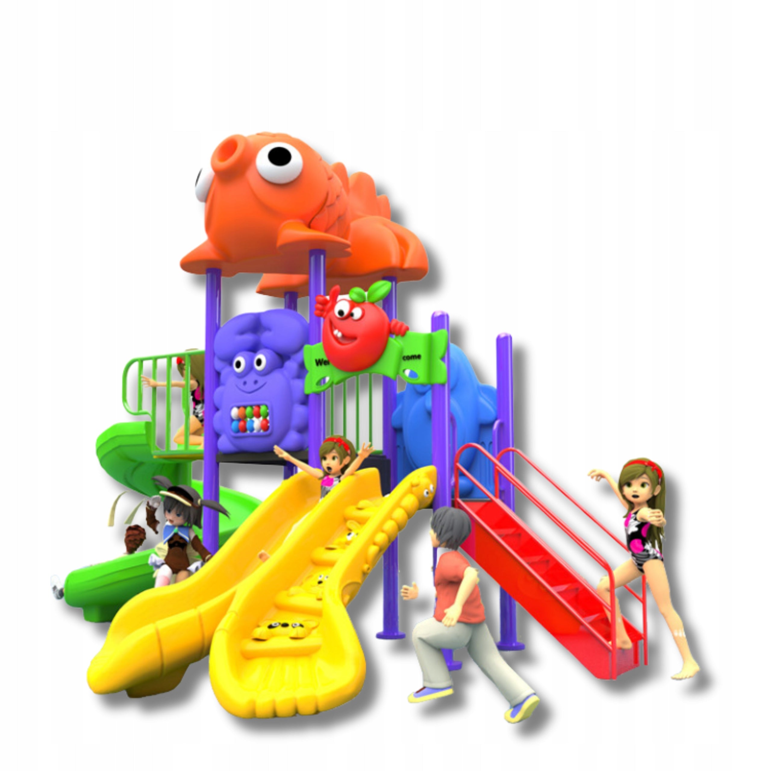 Modern square toys slide