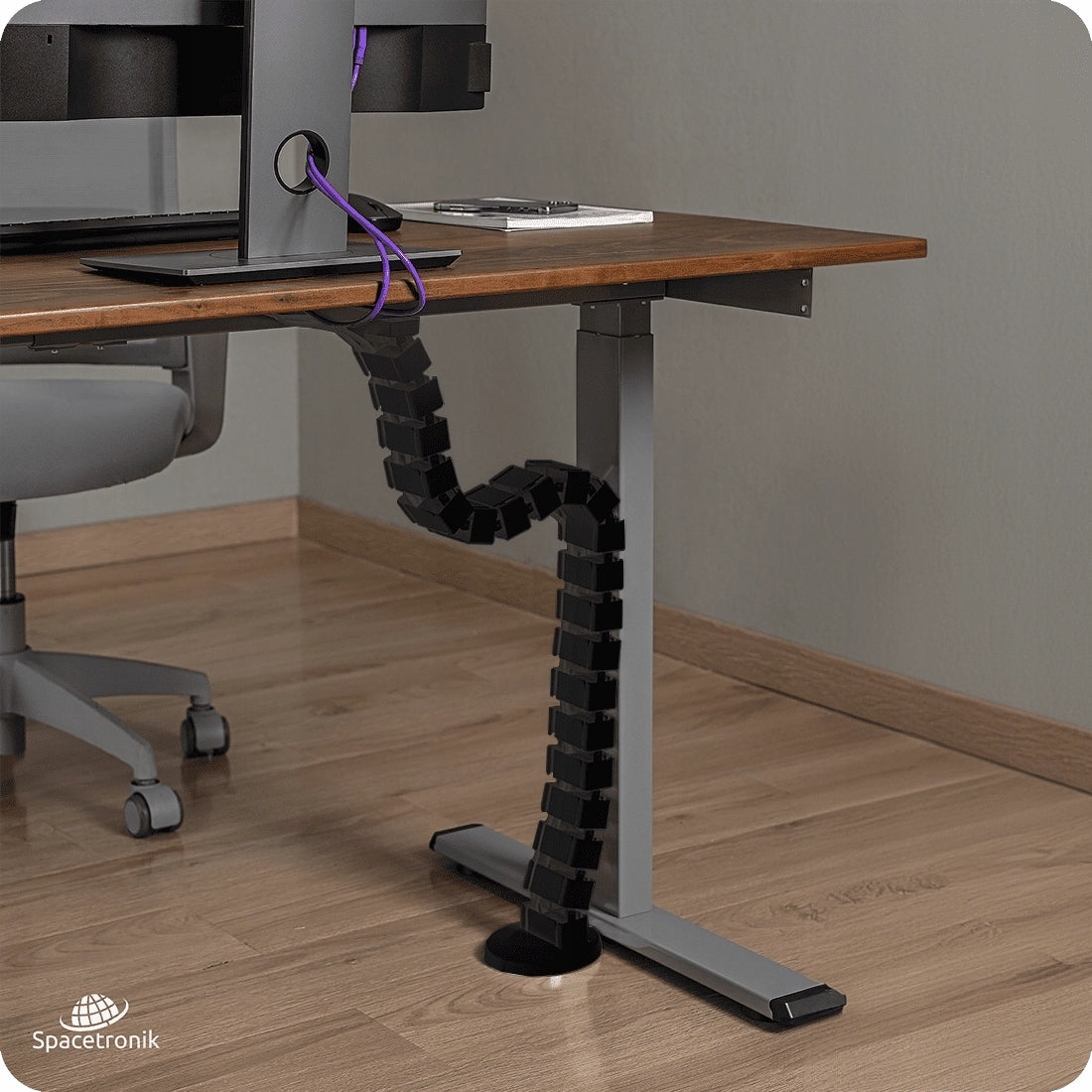 Modular Cable Organizer Spine Masking Machine 130 cm Spacetronik black Model SPK182B