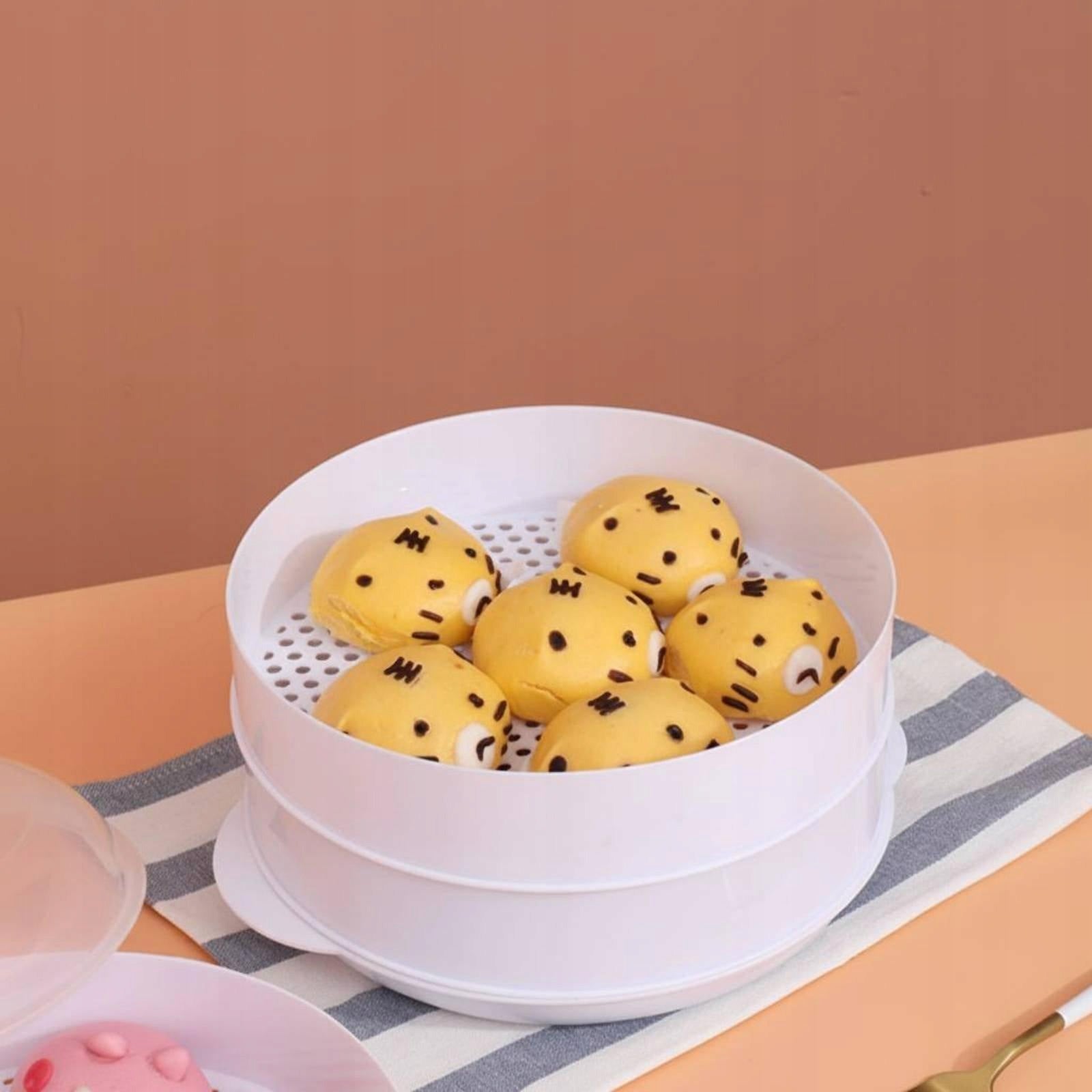 Modular Microwave Steamer Adjustable Vent Hole Steaming Basket L 1 Layer Packaging status original