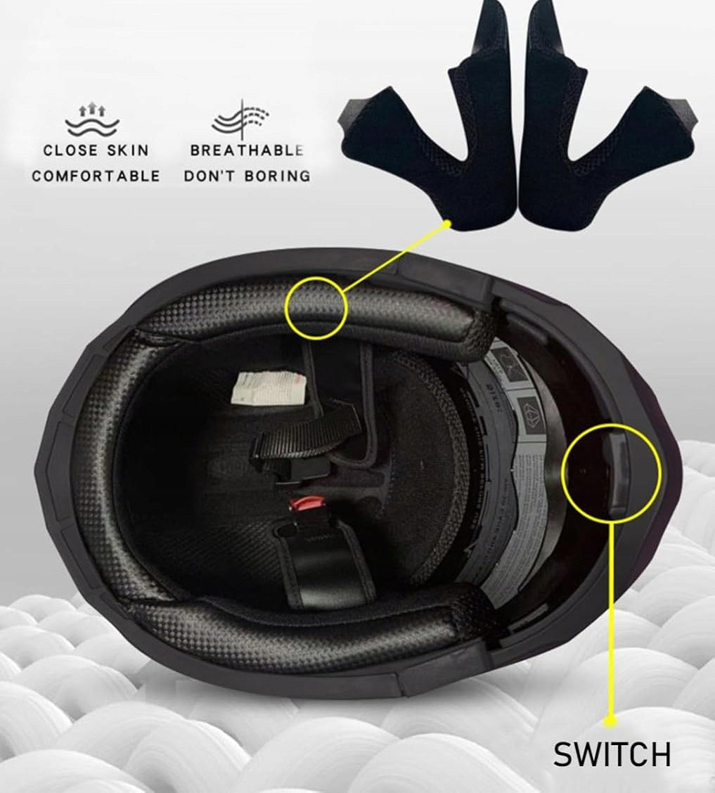 Modular Motorcycle Helmet with Double Layer Visor Flip-Up KASK for intercom Manufacturer no brand
