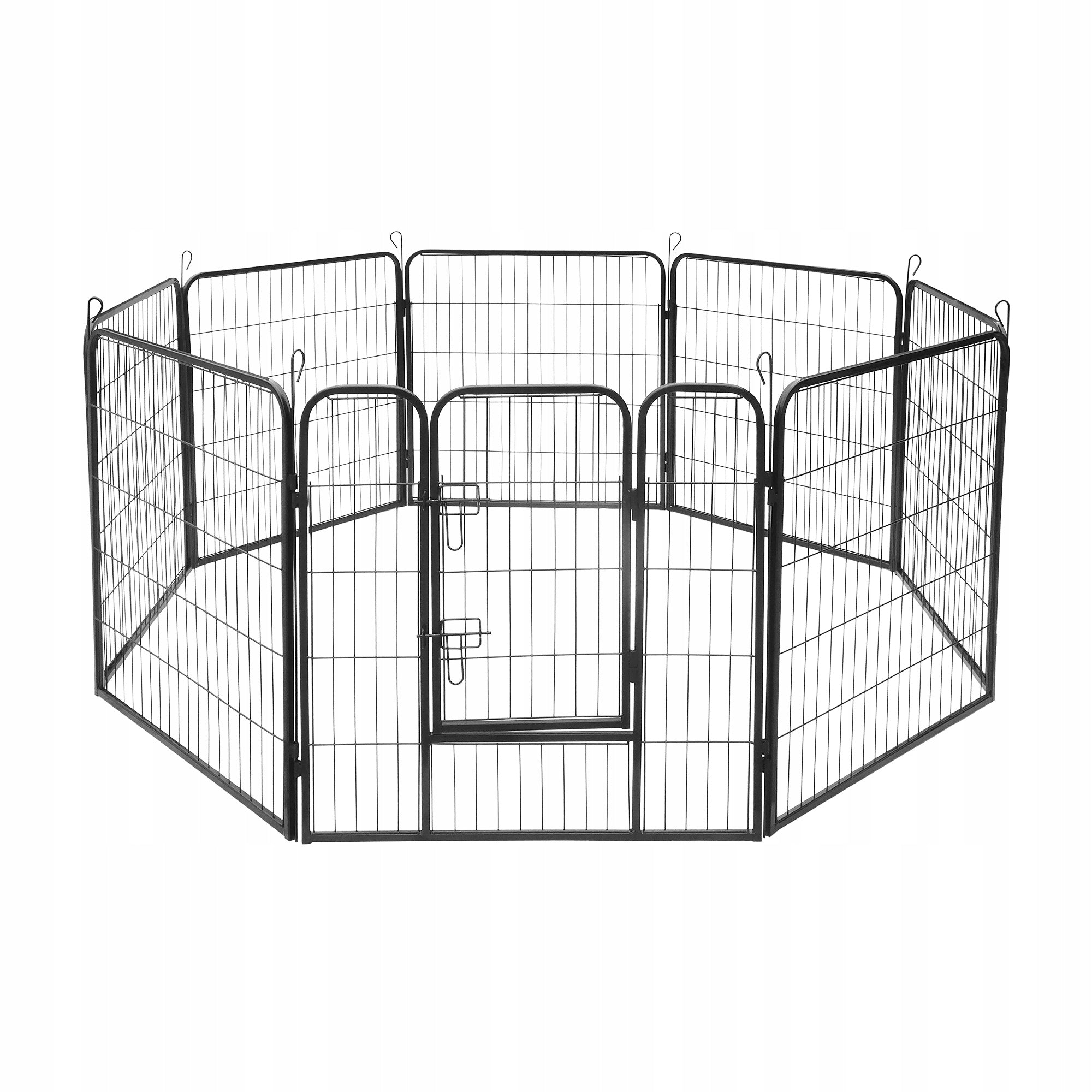 Modular rabbit dog playpen steel enclosure catwalk 8 panels L Rebel
