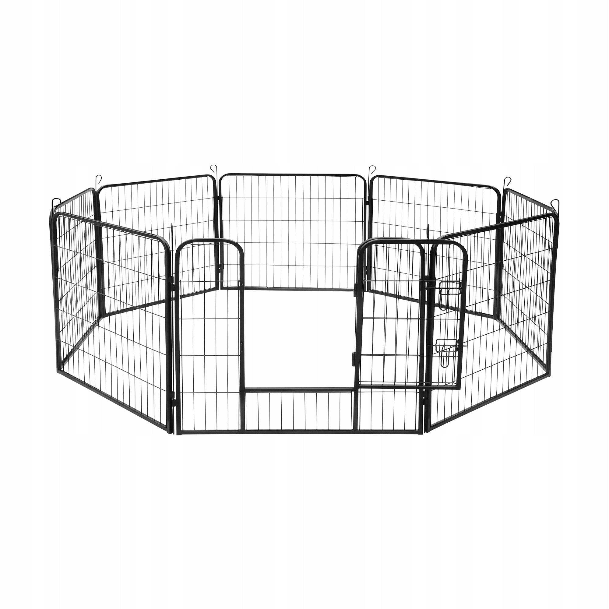 Modular rabbit dog playpen steel enclosure catwalk 8 panels S Rebel Packaging status original