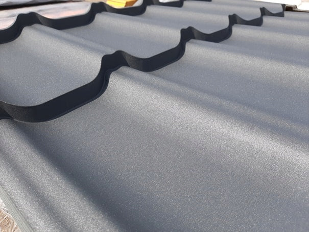 Modular roof tile R7016 mat, corrugated roof