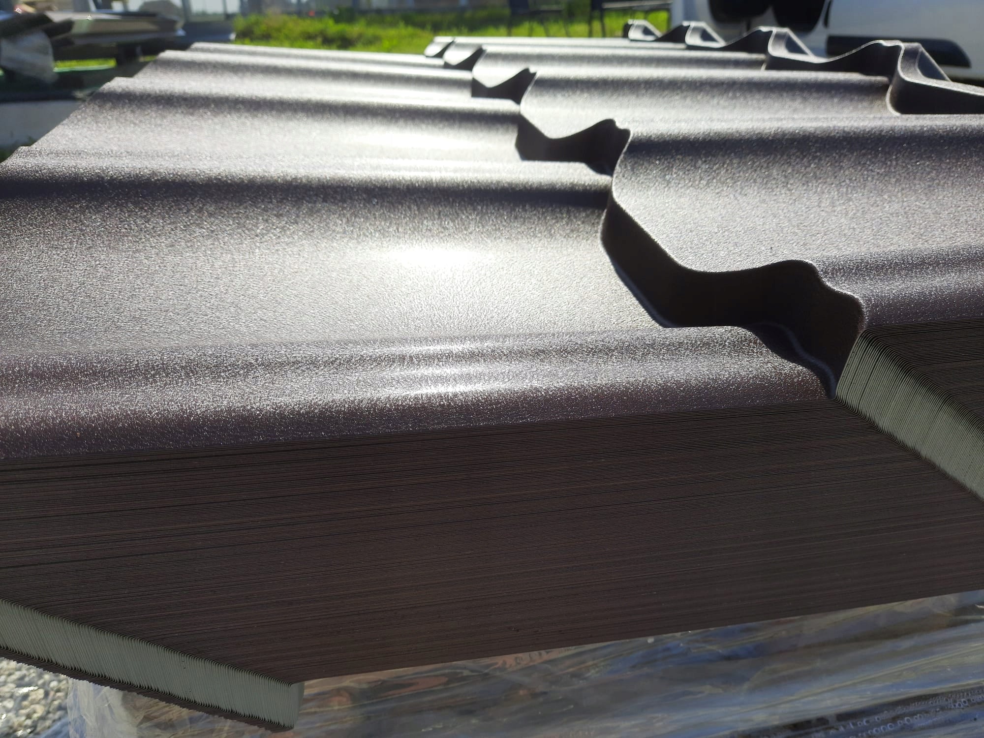 Modular roof tile R8017 mat corrugated roof Price 26 zł/m²