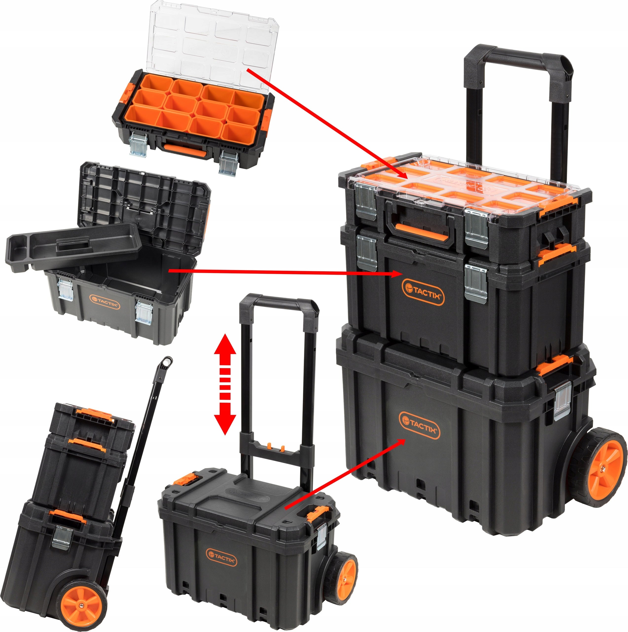 Modular tool box, system LMS on wheels SET TACTIX Packaging status original
