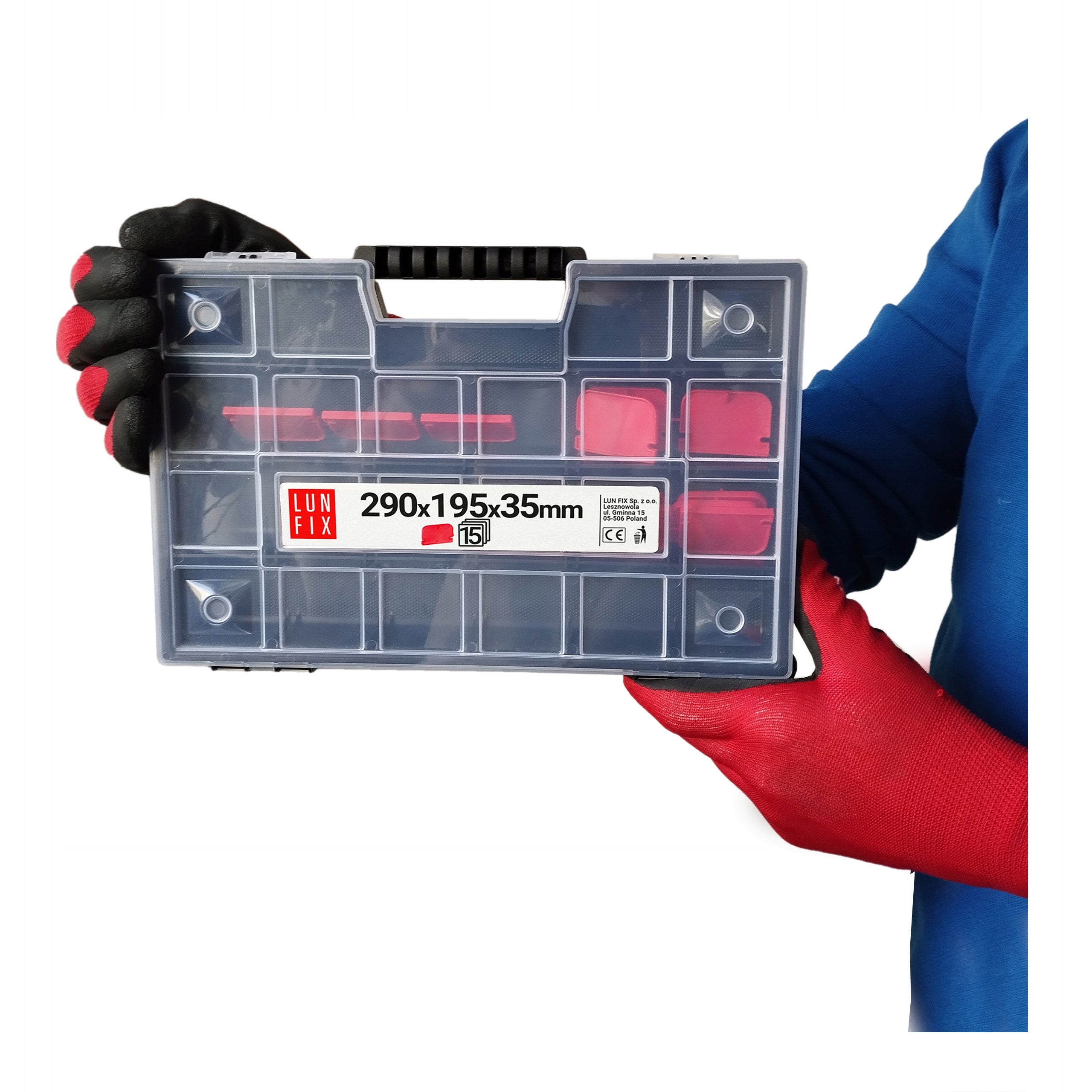 Modular workshop organizer 30x20 suitcase 23 tool chambers small