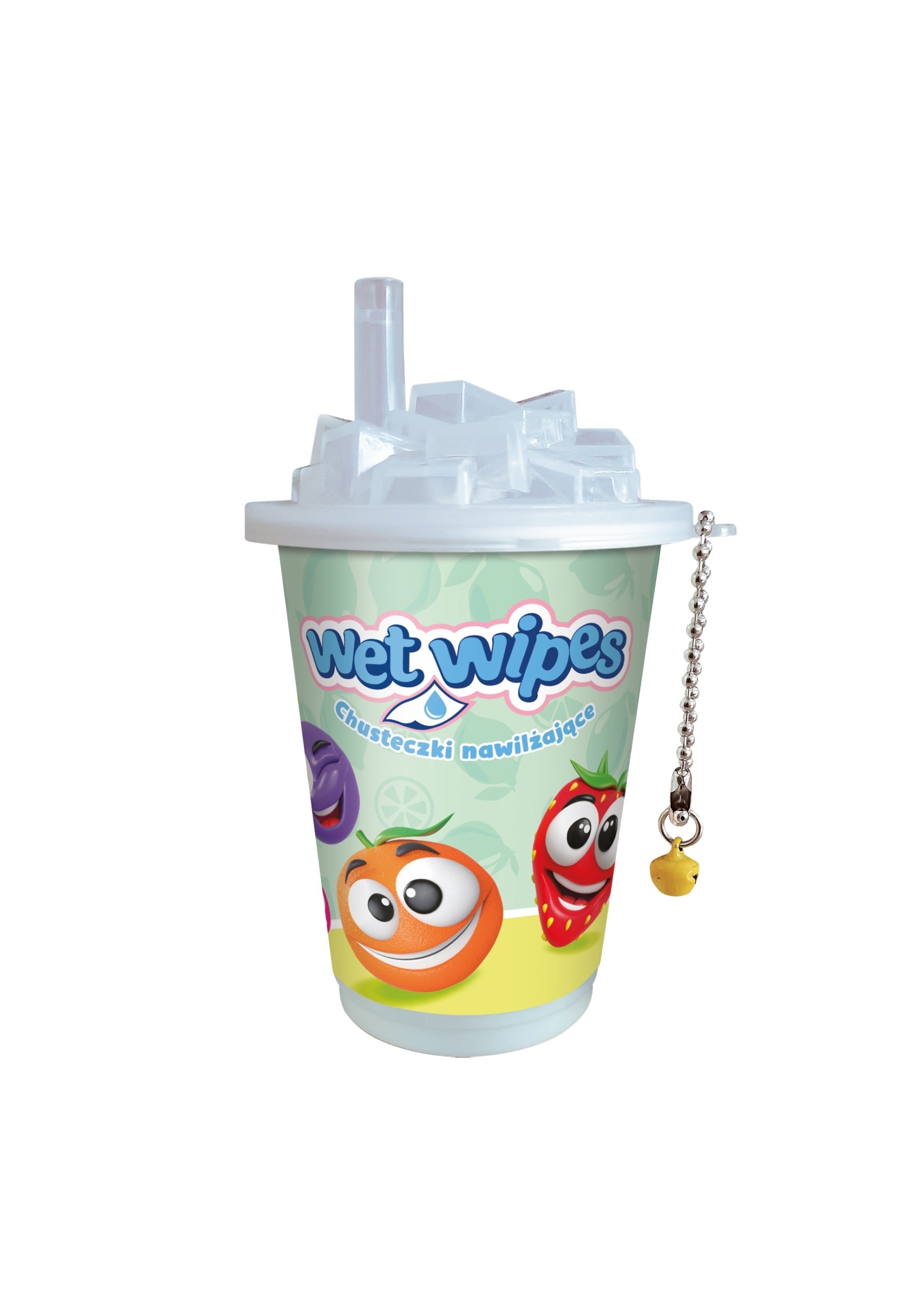 Moisturizing wipes in SHAKE cup with pendant 30 pcs Astra for children