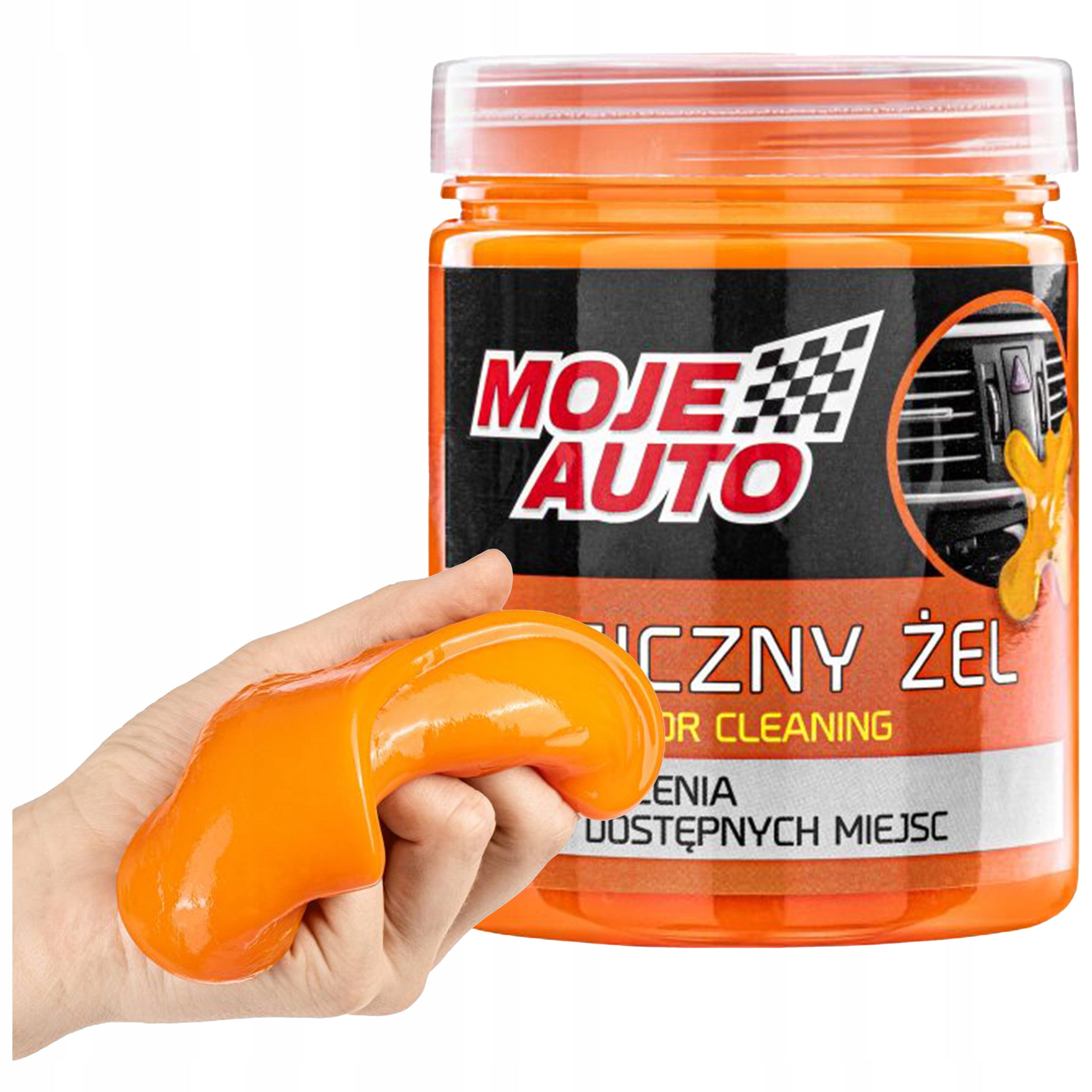 Moje auto magic cockpit gel for cleaning in a slime glue box