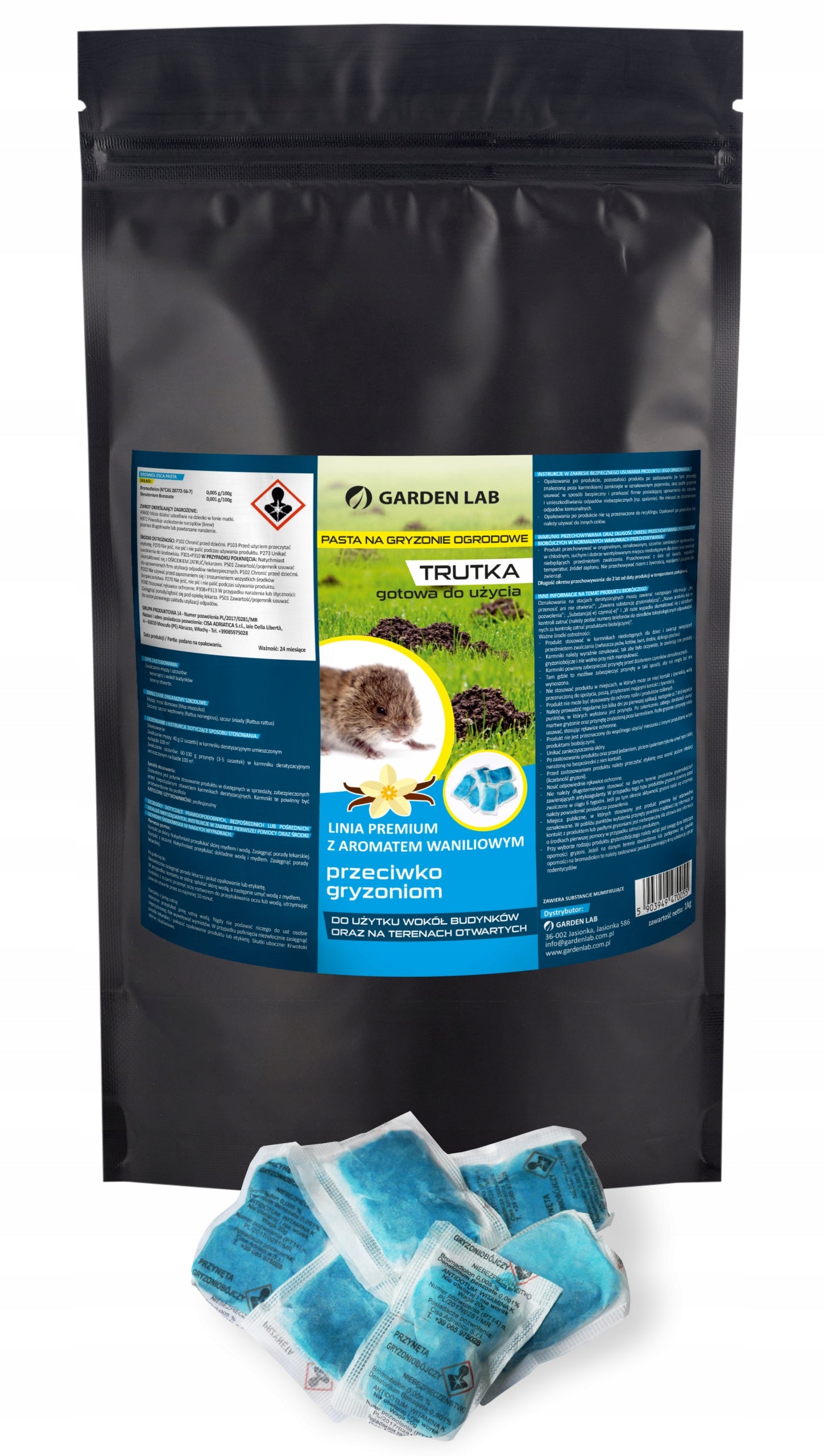 Mole poison voles mice rats strong remedy for grubs paste 1kg Packaging status original