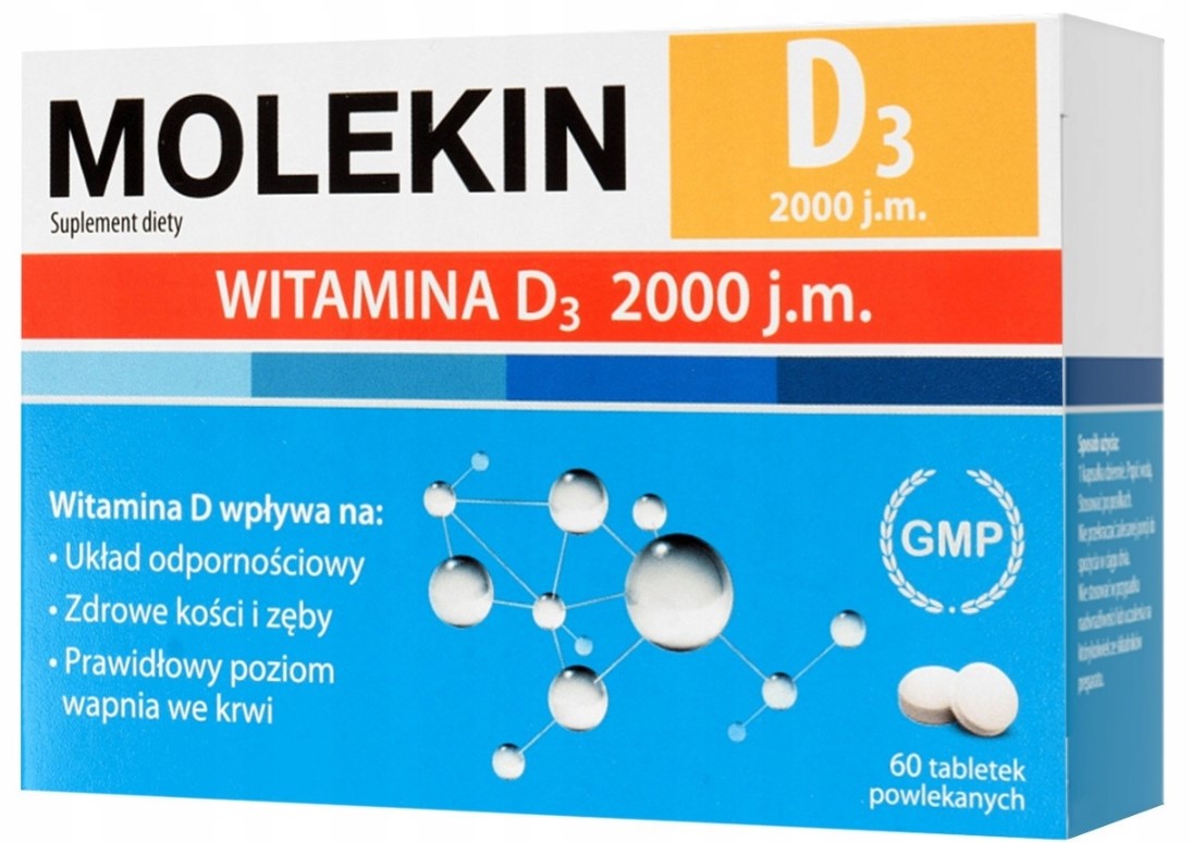 Molecin vitamin D3 2000 IU 60 tablets