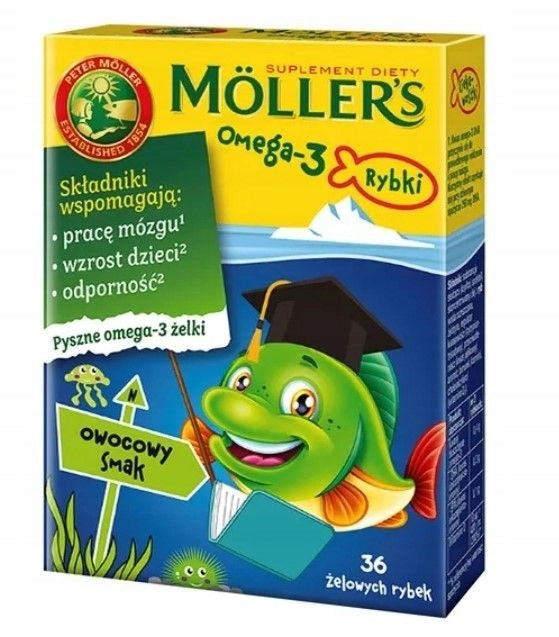 Mollers Omega-3 Fruit Fish Gummies 36pcs.