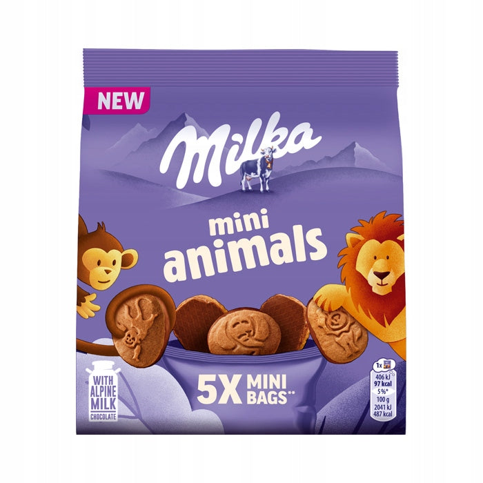 Mondelez Milka Mini Animals - cookies in the shape of animals in topping 100g