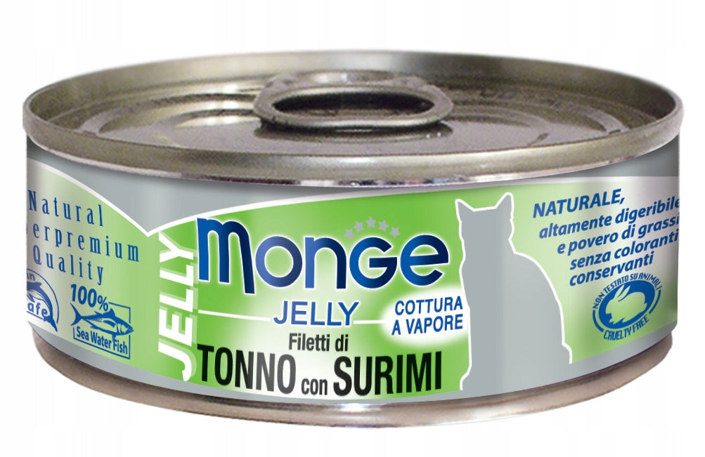 Monge Cat Tuna with Surimi in Jelly 80g Manufacturer code 8009470007009