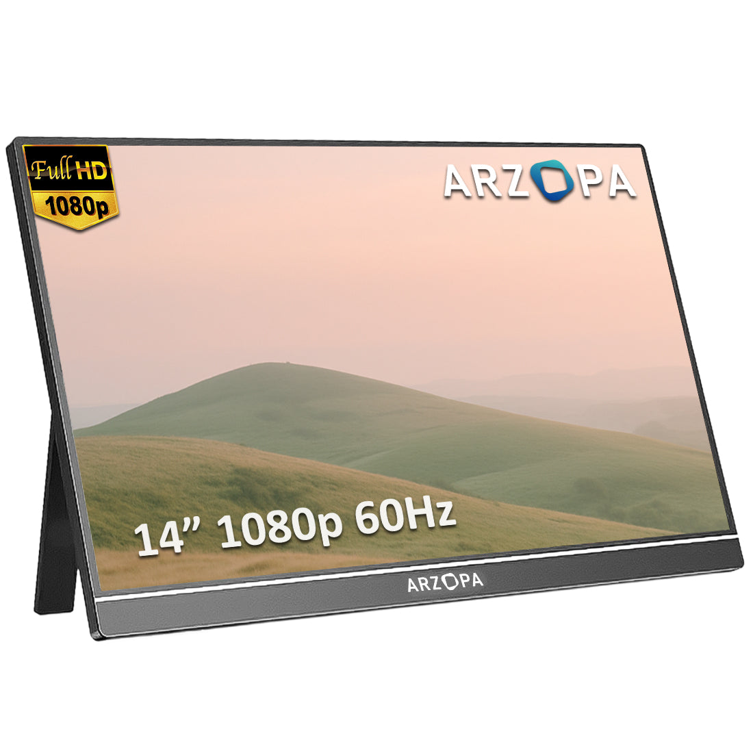 Monitor 14 Inch PORTABLE FULL HD Screen 16:9 IPS 60Hz Built-in 1W Speakers