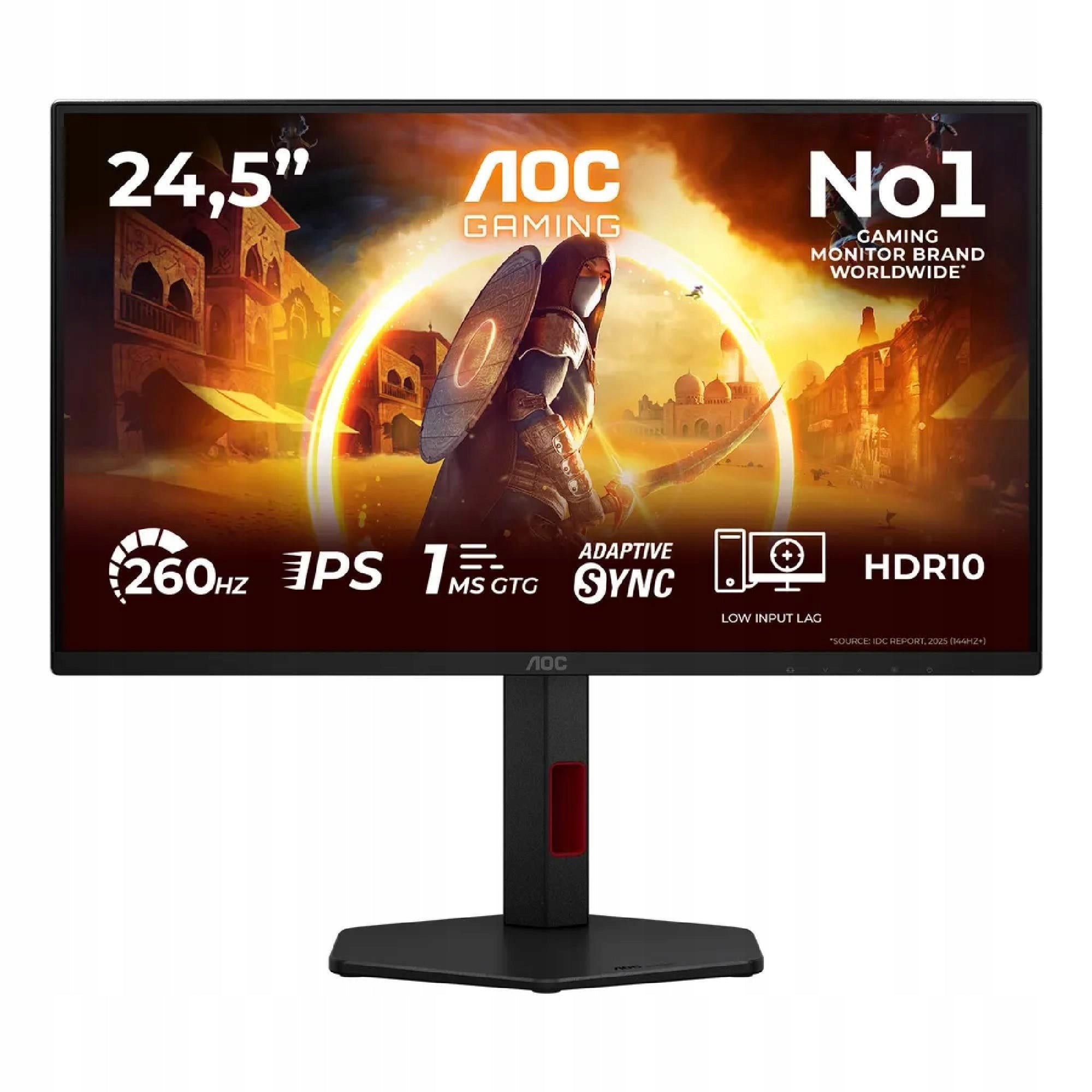 Monitor AOC 24,5" 25G4ZR Fast IPS FHD 240Hz 2xHDMI DP