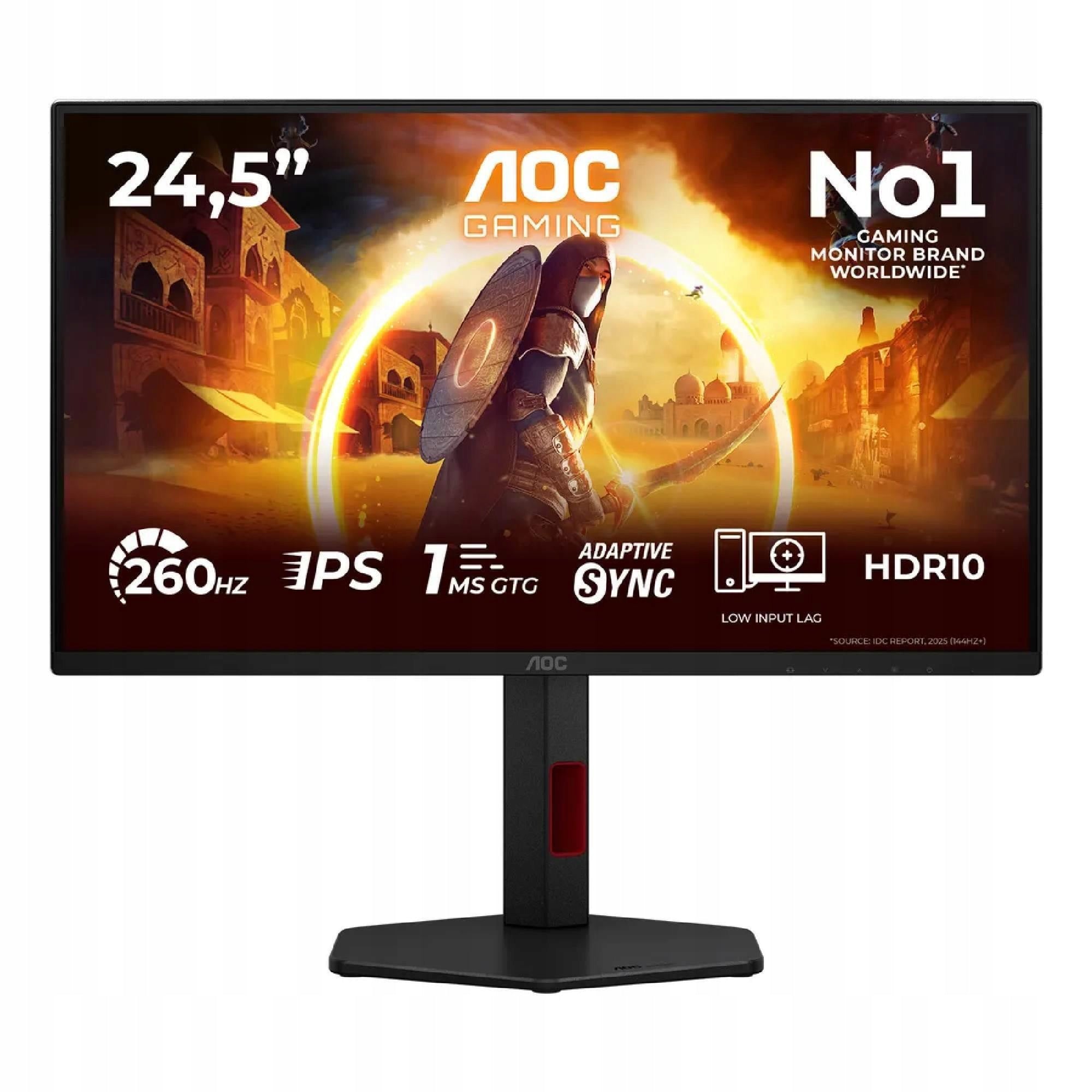 Monitor AOC 24,5" 25G4ZR Fast IPS FHD 240Hz 2xHDMI DP
