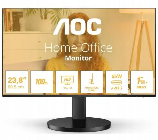 Monitor AOC 24B3CF2 23,8'' Full HD IPS 100Hz 1ms MPRT HDR USB-C Speakers
