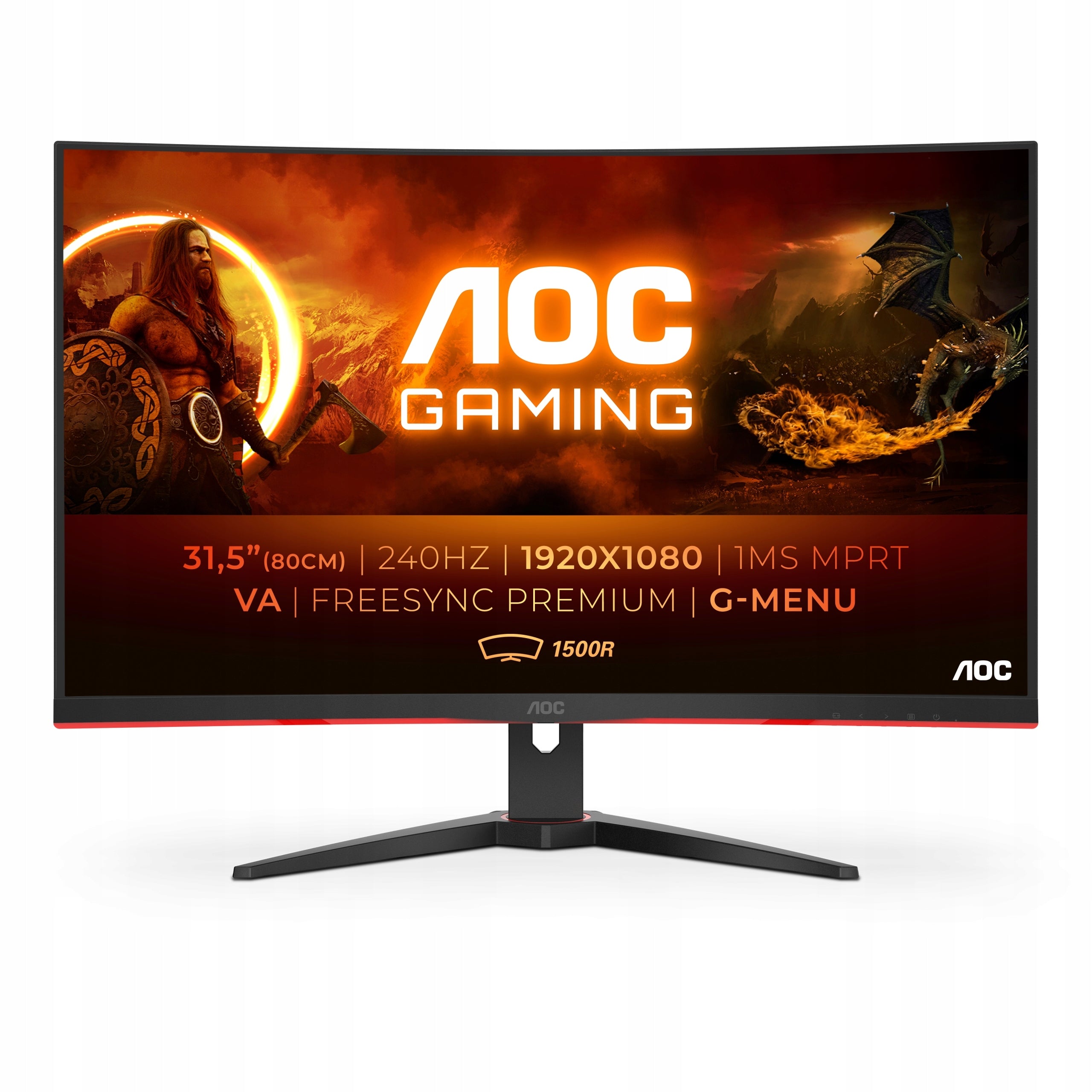 Monitor Aoc C32G2ZE/BK 31,5 " 1920 x 1080 px VA 1ms 240Hz Brand AOC