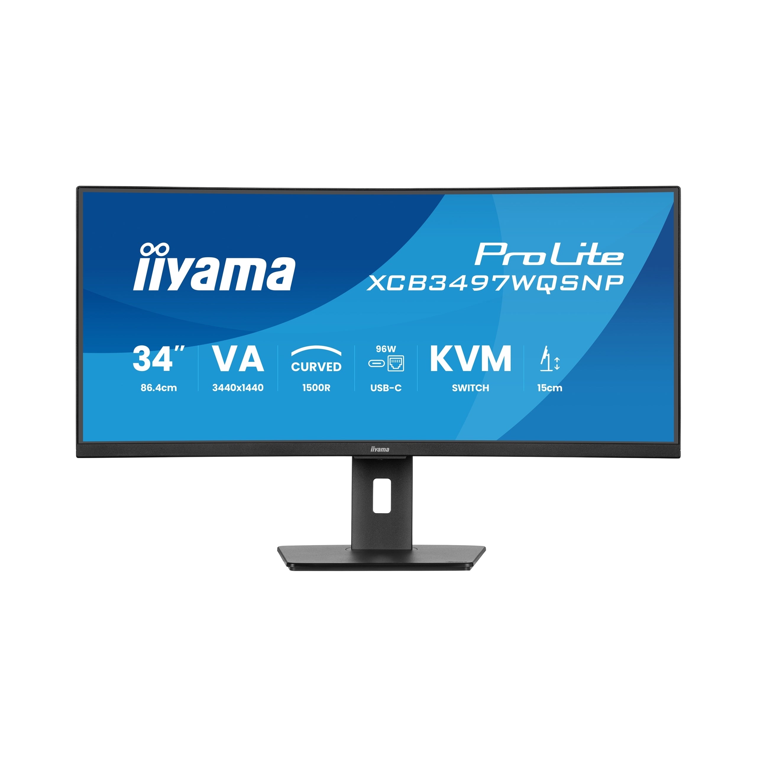 Monitor IIYAMA 34" XCB3497WQSNP-B1 VA UWQHD USB-C KVM 95W 2xHDMI DP RJ45