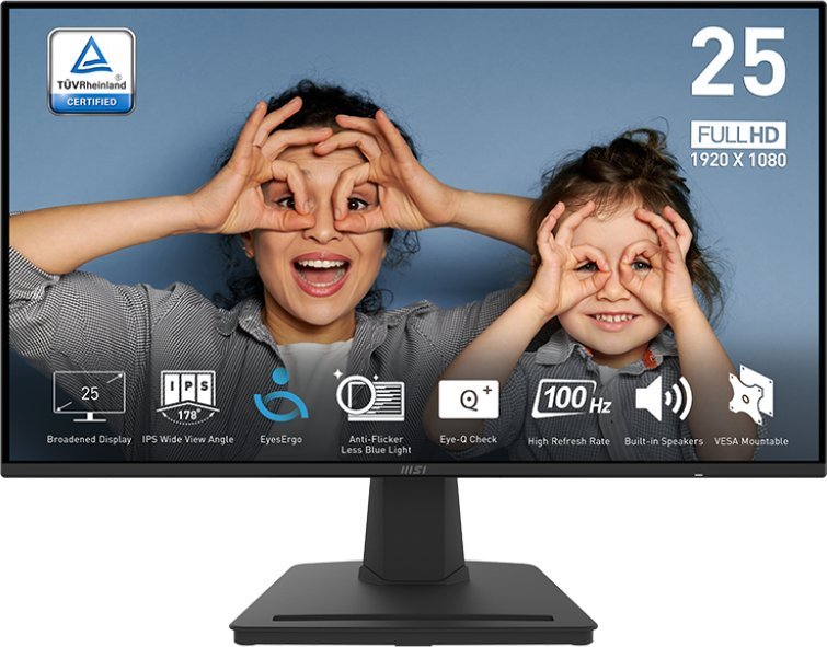 Monitor MSI PRO MP252 1920 x 1080 (FullHD) IPS 100 Hz