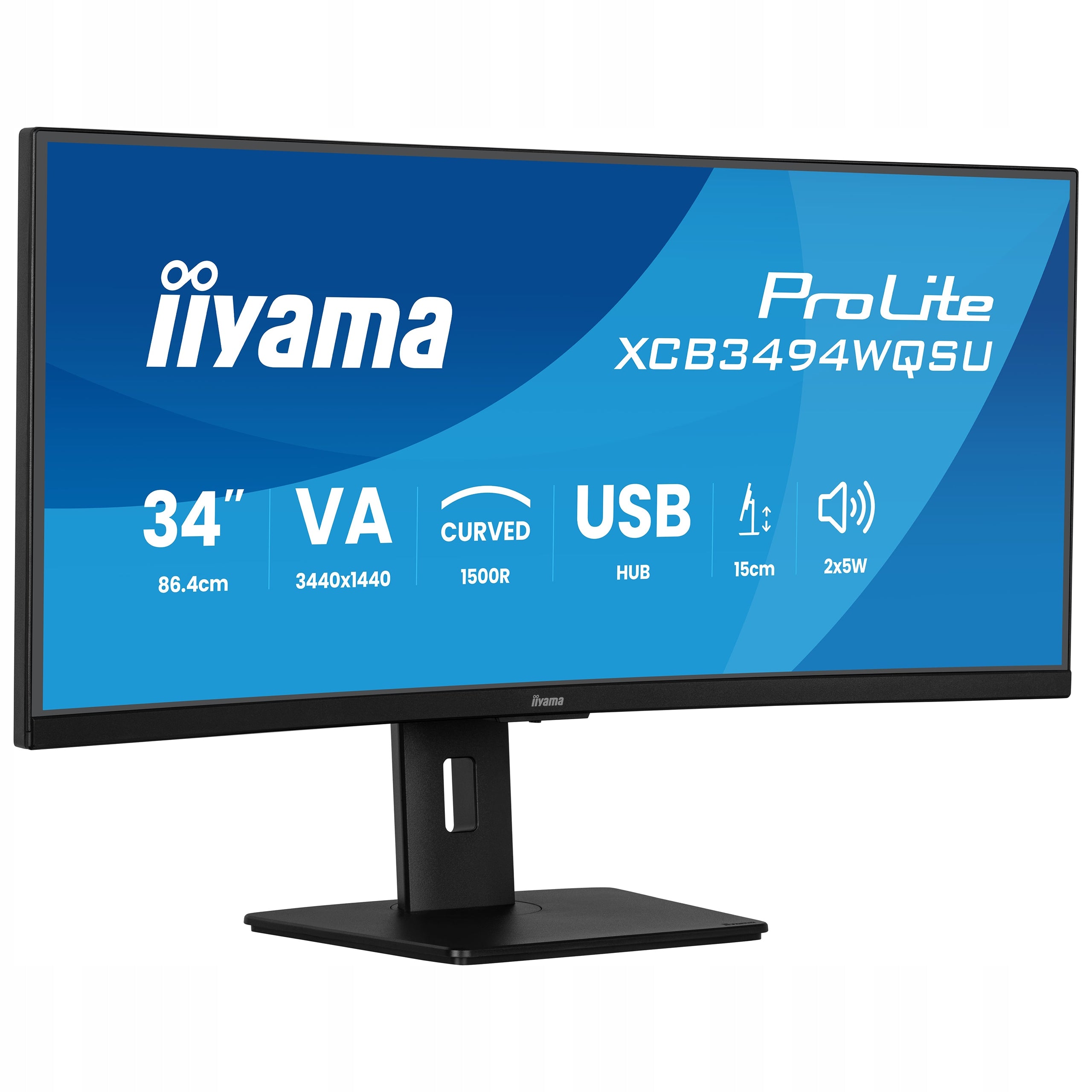 Monitor curved 34" iiyama ProLite XCB3494WQSU-B1 UWQHD VA LED 120Hz EAN (GTIN) 4948570125135