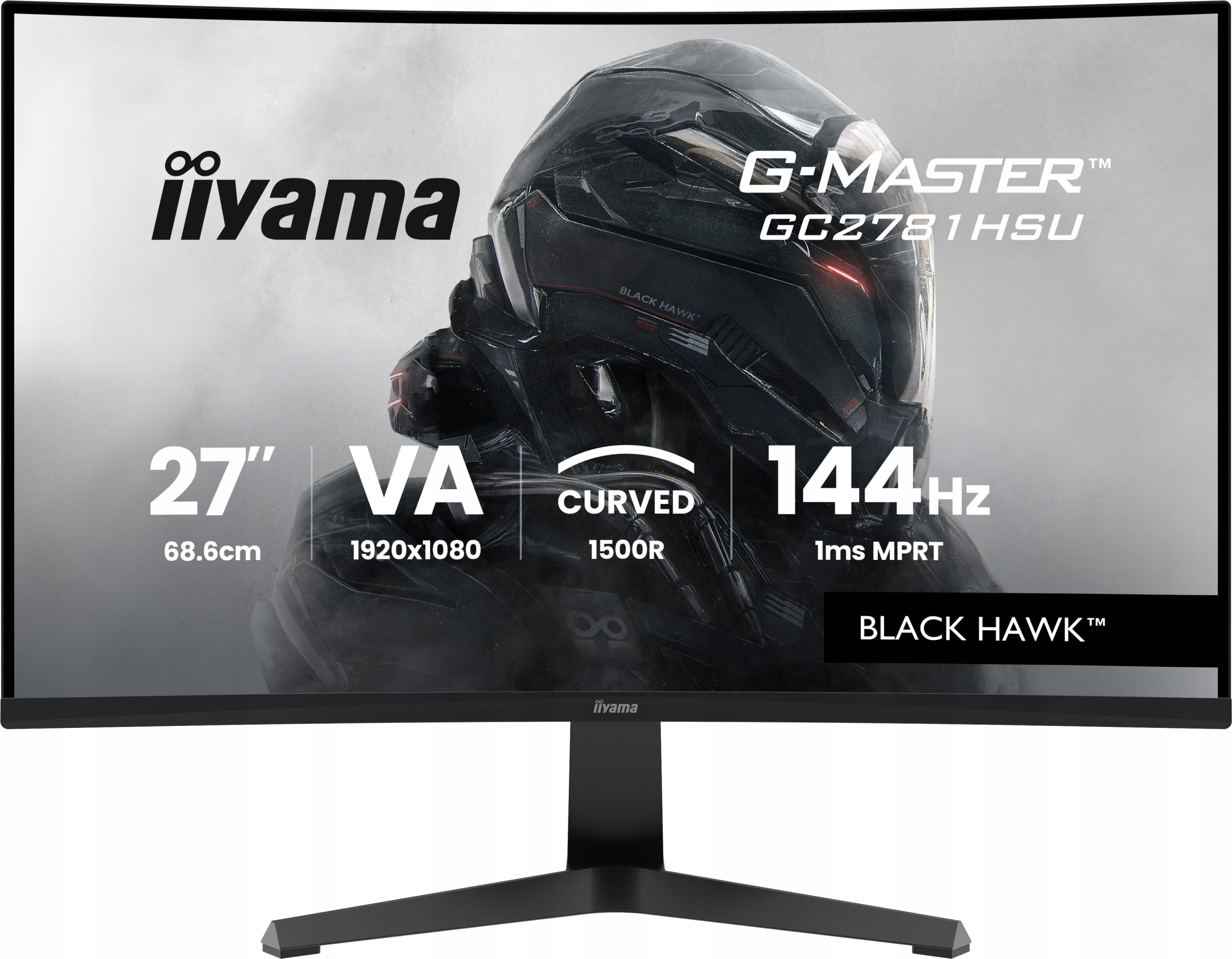 Monitor iiyama G-Master GC2781HSU-B1 27" Curved FHD VA 144Hz 1ms USB Hub