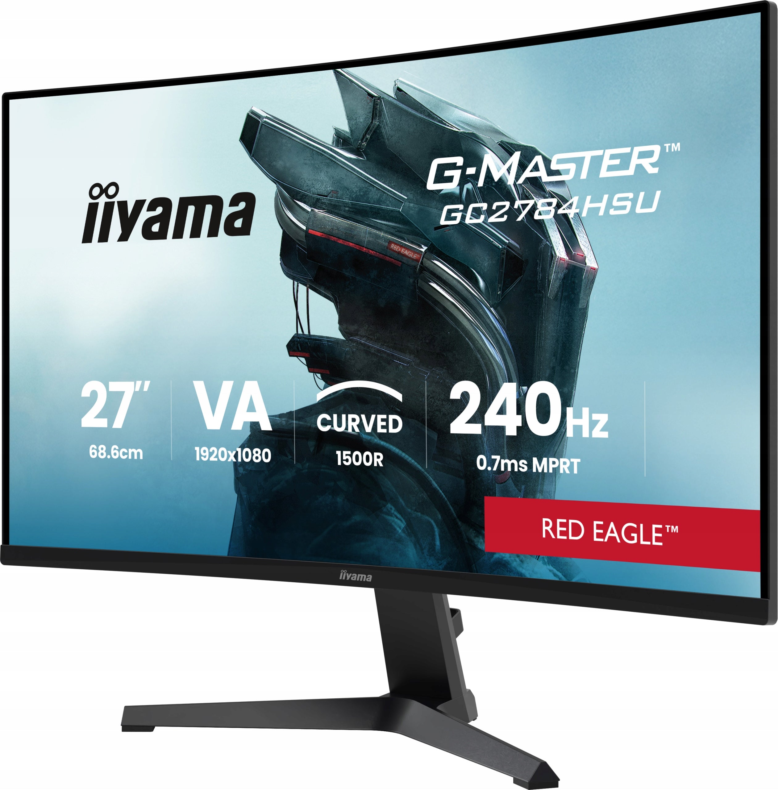 Monitor iiyama G-Master GC2784HSU-B1 27" Curved FHD VA 240Hz 0,7ms USB HUB Brand iiyama
