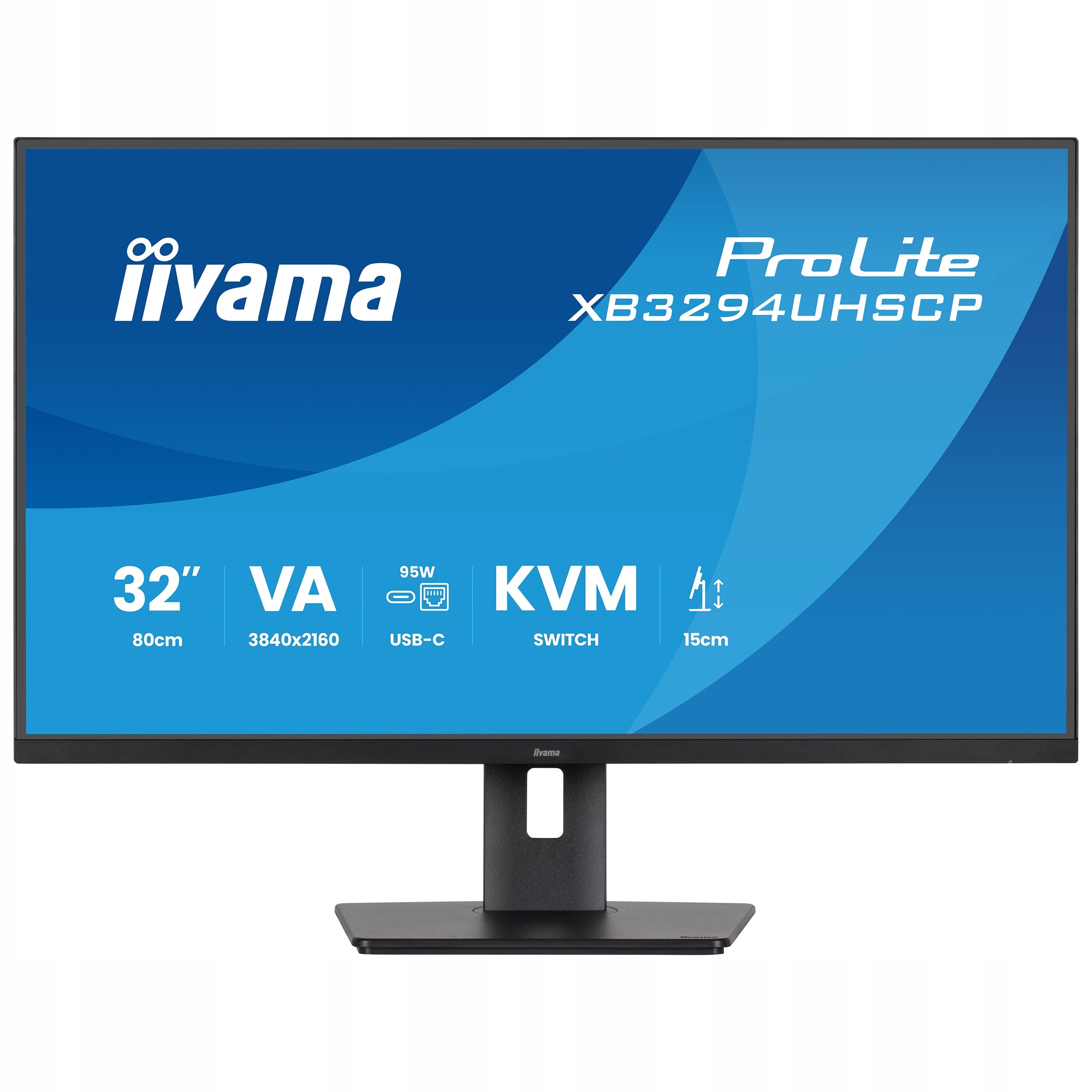 Monitor iiyama ProLite XB3294UHSCP-B1 - 4K KVM USB-C PD 90W 31.5"